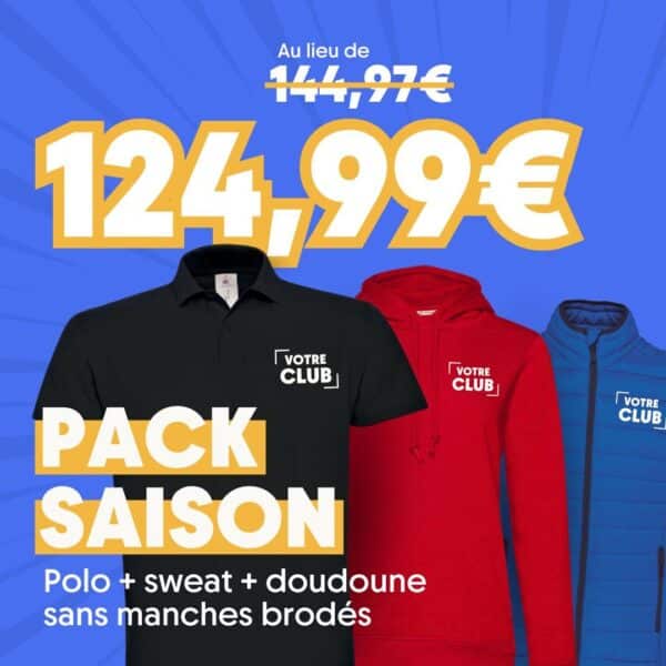 [PACK BRODERIE] jusqu'au 31/03/2025 – Polo, Sweat, Doudoune sans manches – Cavalib - Navy - PACK001