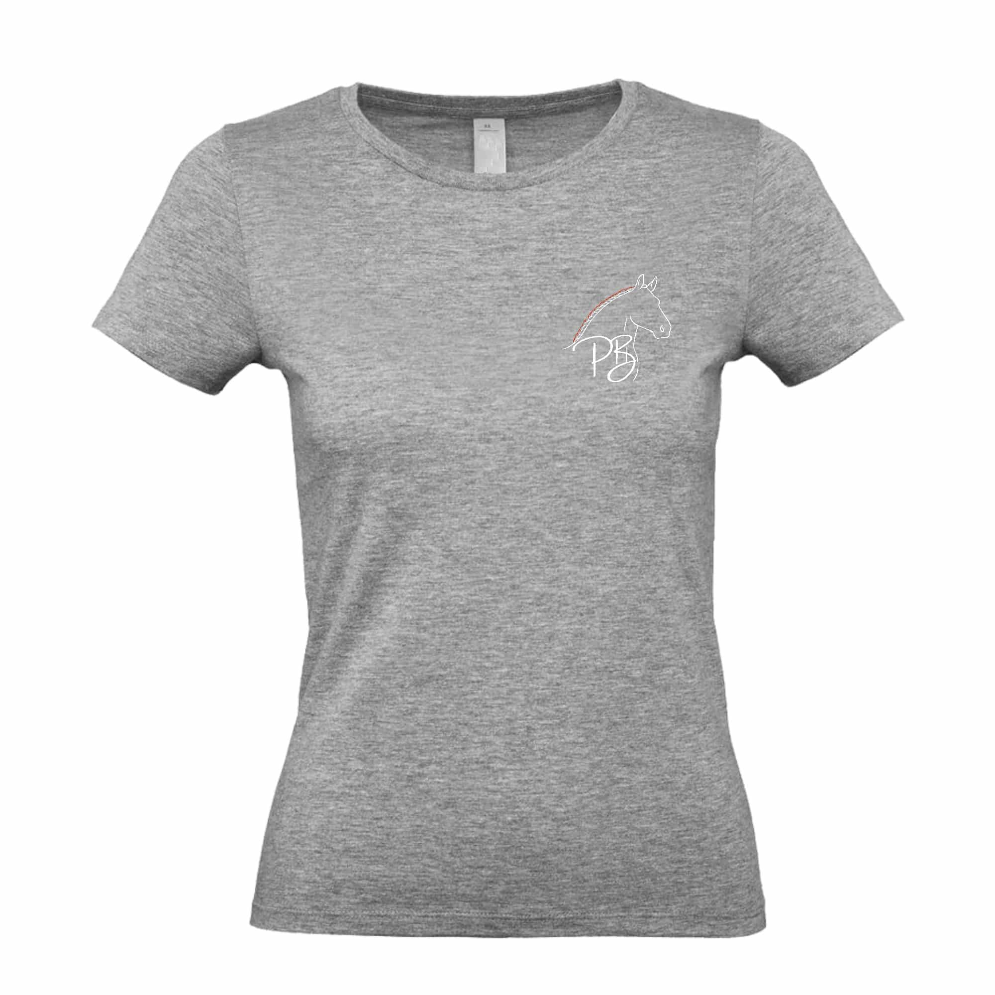 T-SHIRT (femme) - Elevage Percherons du Buat - Gris Chiné - BC04T