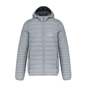 DOUDOUNE AVEC MANCHES ET CAPUCHE (homme) - Elevage Percherons du Buat - Gris Chiné - K6110