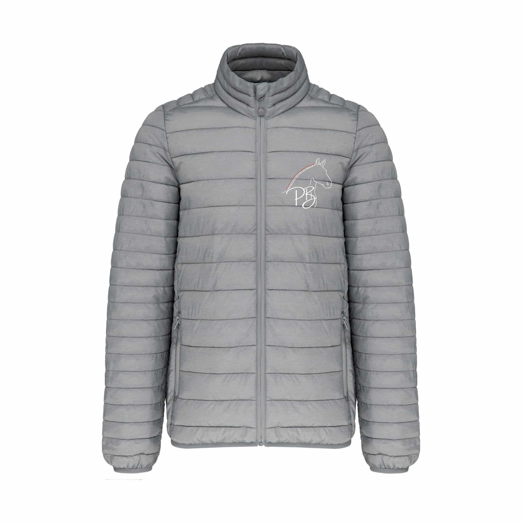 DOUDOUNE AVEC MANCHES (homme) - Elevage Percherons du Buat - Gris Chiné - K6120