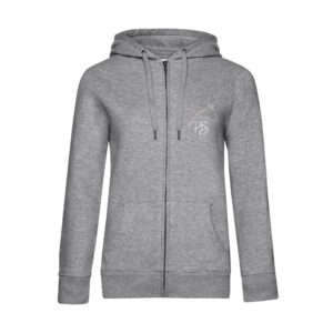 SWEAT ZIPPÉ (femme) - Elevage Percherons du Buat - Gris Chiné - BCW03Q