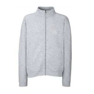 SWEAT ZIPPE SANS CAPUCHE (femme) - Elevage Percherons du Buat - Gris Chiné - SC366