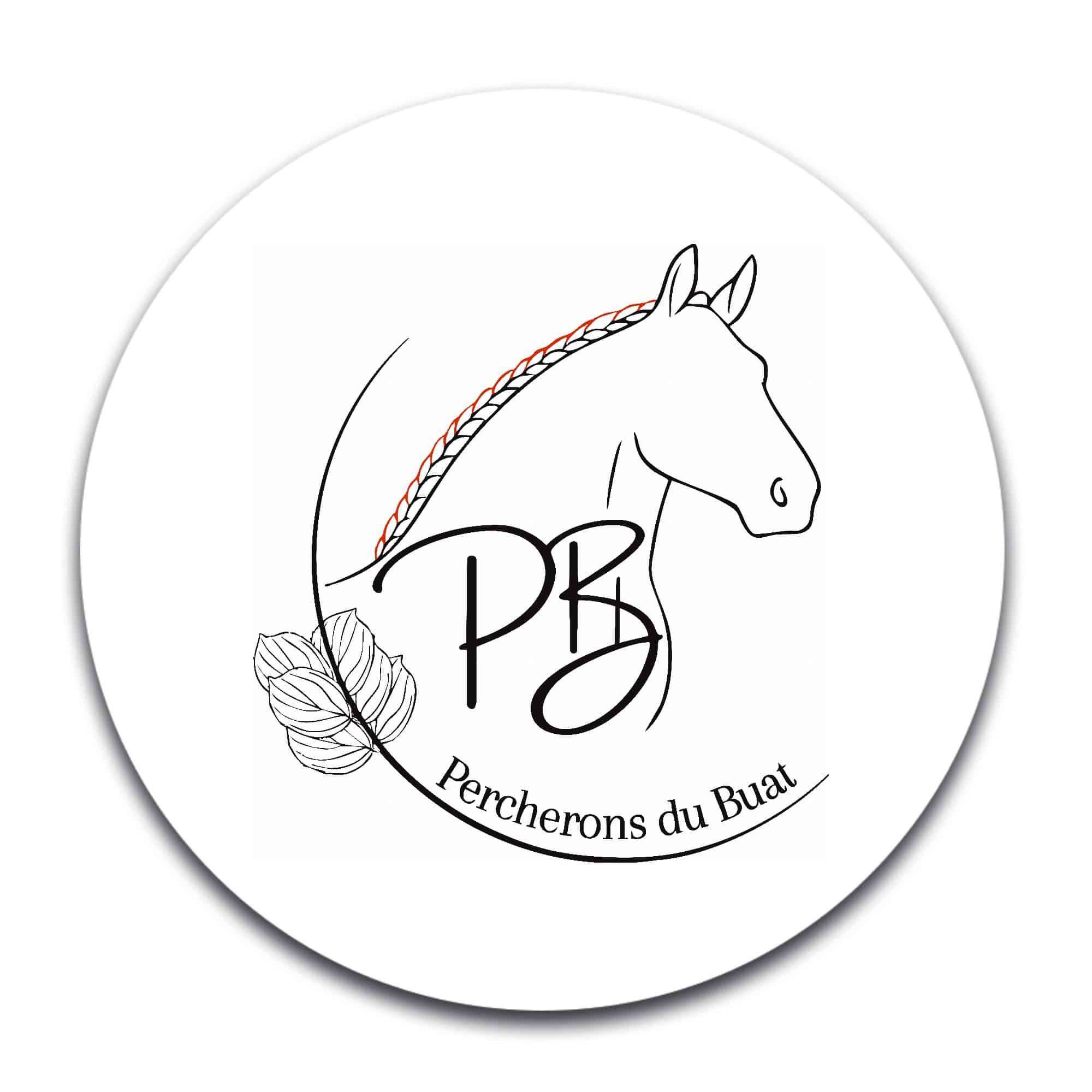 STICKER ROND - Elevage Percherons du Buat - STI001