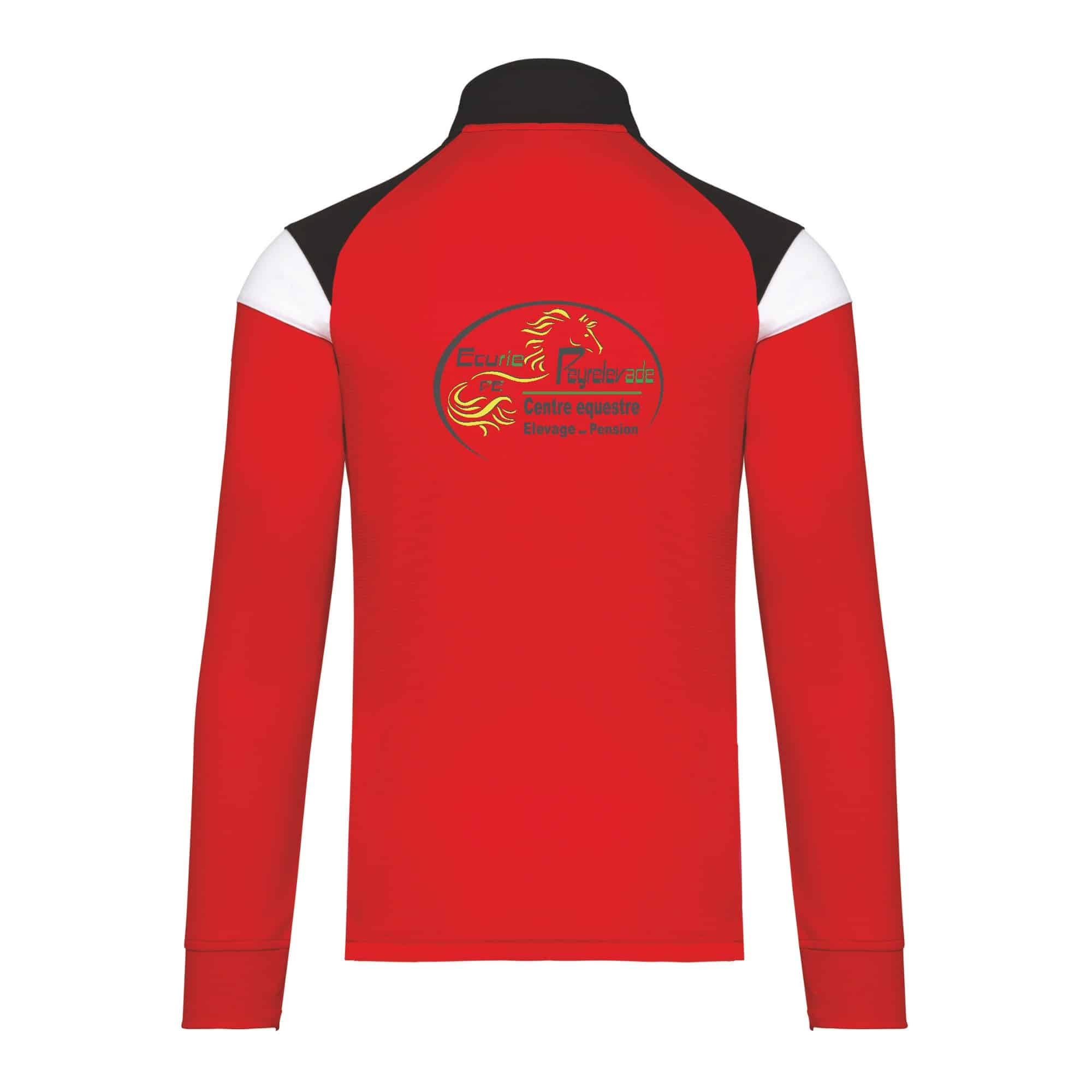 Veste de survêtement zippée (unisexe) - gaec de peyrelevade - Rouge - PA390 – Image 3