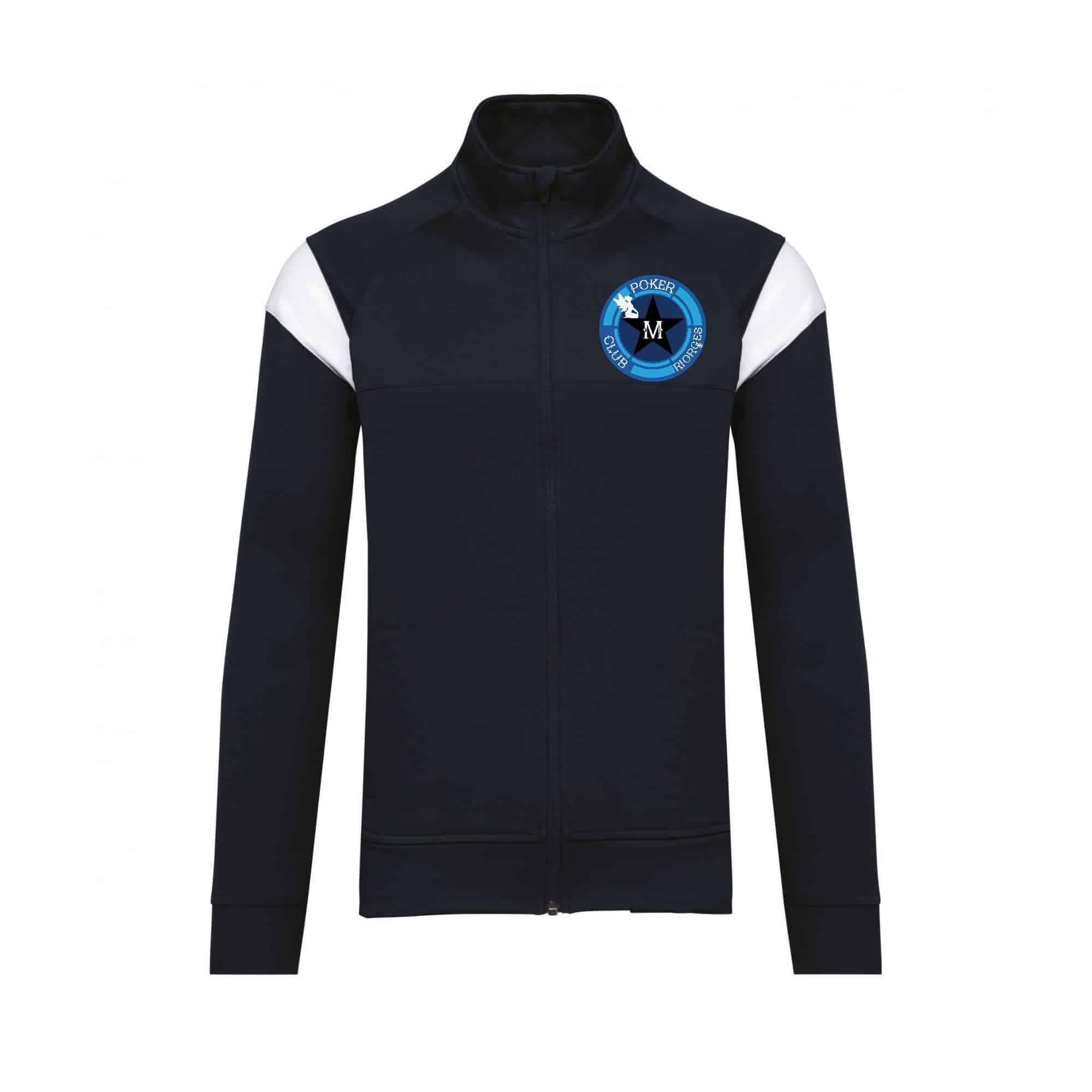 Veste de survêtement zippée (enfant) - m poker club riorges - Navy - PA391