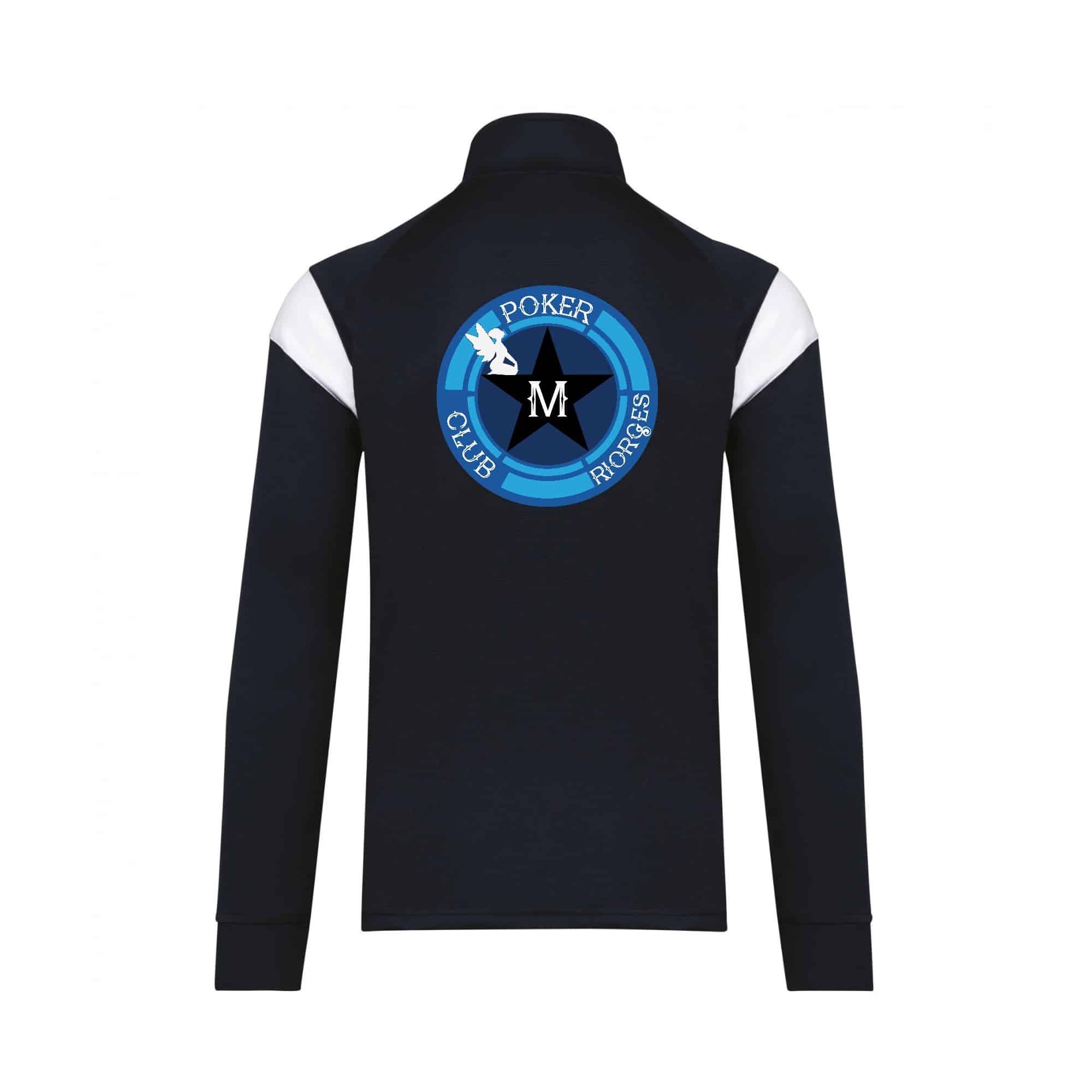 Veste de survêtement zippée (enfant) - m poker club riorges - Navy - PA391 – Image 2