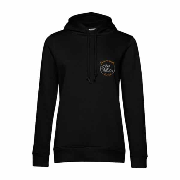 SWEAT A CAPUCHE (femme) – domaine équestre du poet - Noir - BCW34B