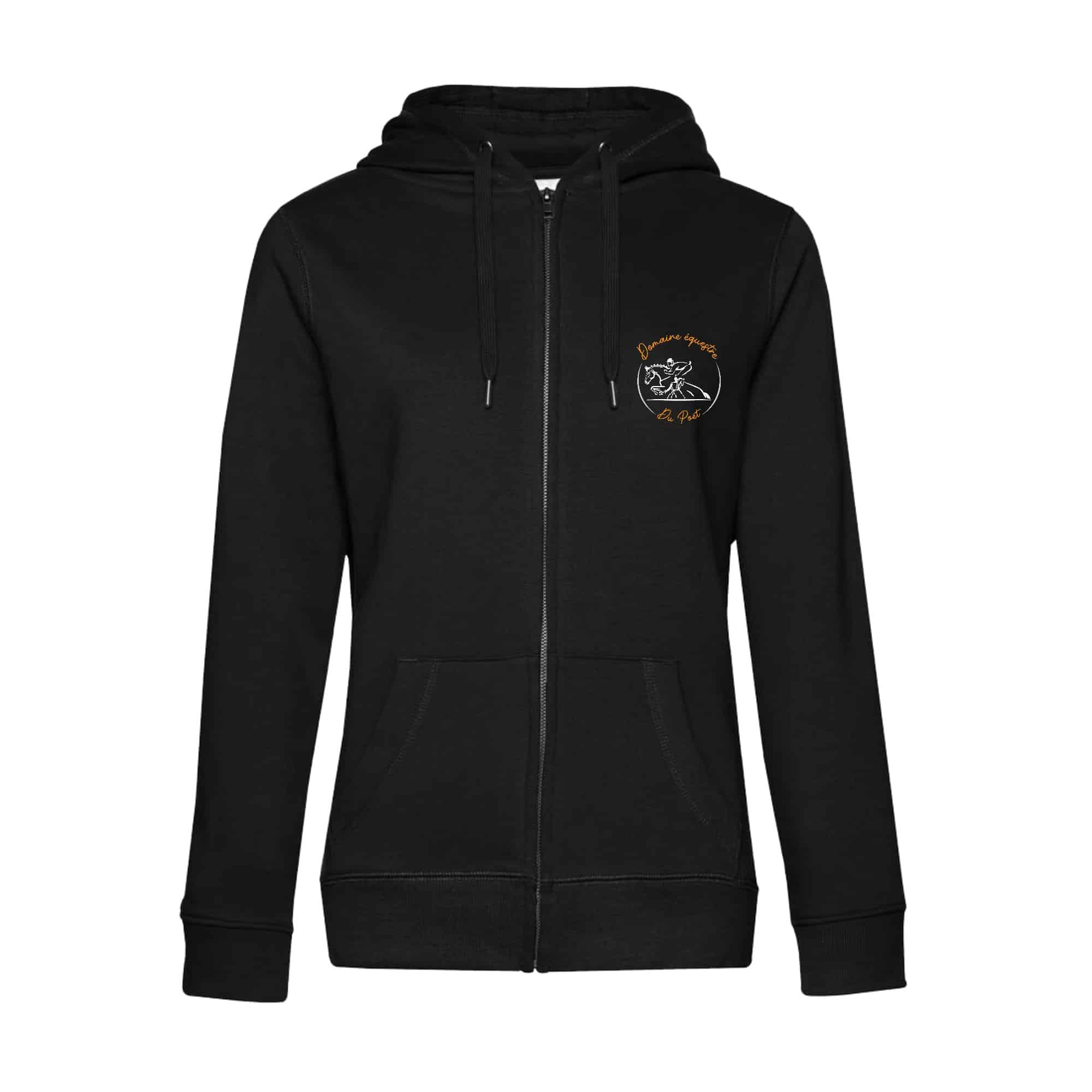 SWEAT ZIPPÉ (femme) - domaine équestre du poet - Noir - BCW03Q
