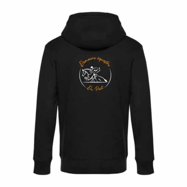 SWEAT ZIPPÉ (Homme) - domaine équestre du poet - Noir - BCU03K – Image 2