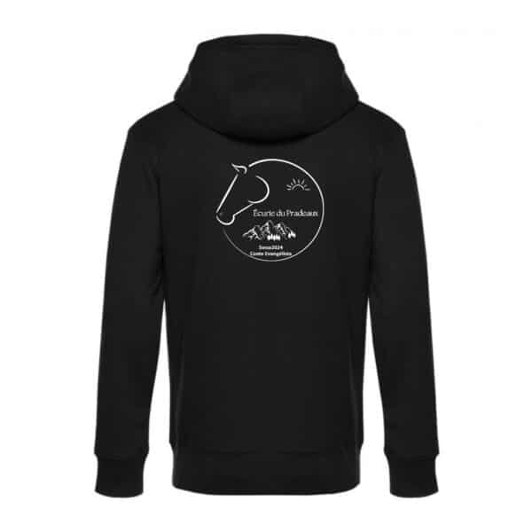 SWEAT ZIPPÉ (Homme) - Écurie Du Pradeaux - Noir - BCU03K – Image 2