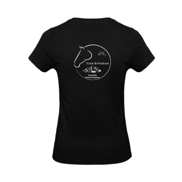 T-SHIRT (femme) - Écurie Du Pradeaux - Noir - BC04T – Image 2