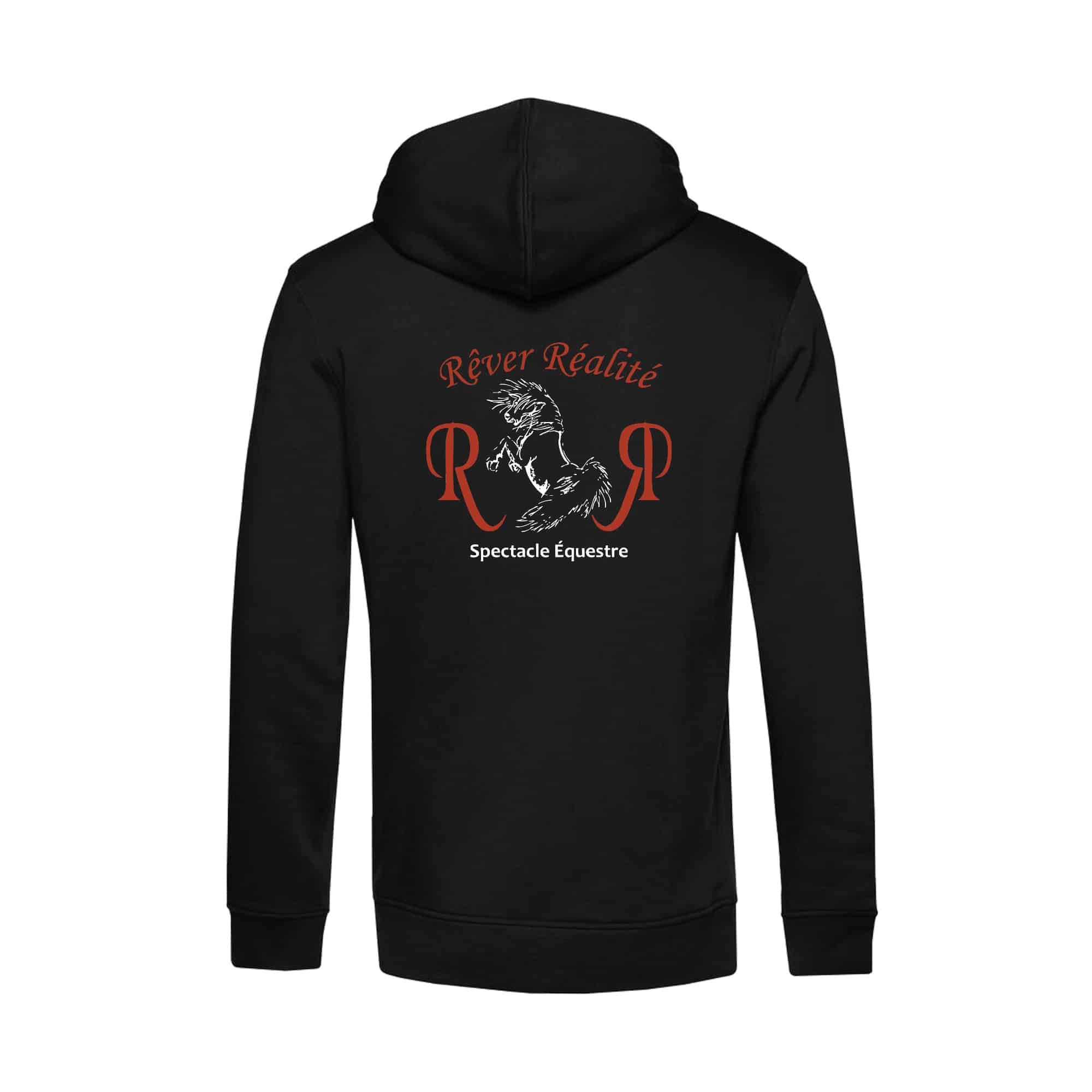 SWEAT A CAPUCHE (enfant) - Rêver Réalité - Noir - K477 – Image 2