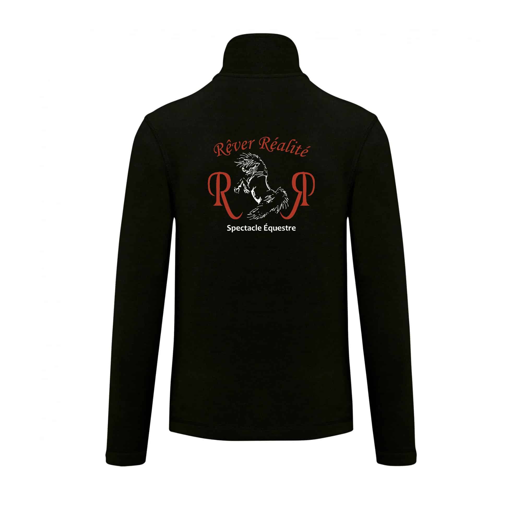 Veste micropolaire zippée (homme) – Rêver Réalité - Noir – K911 – Image 3