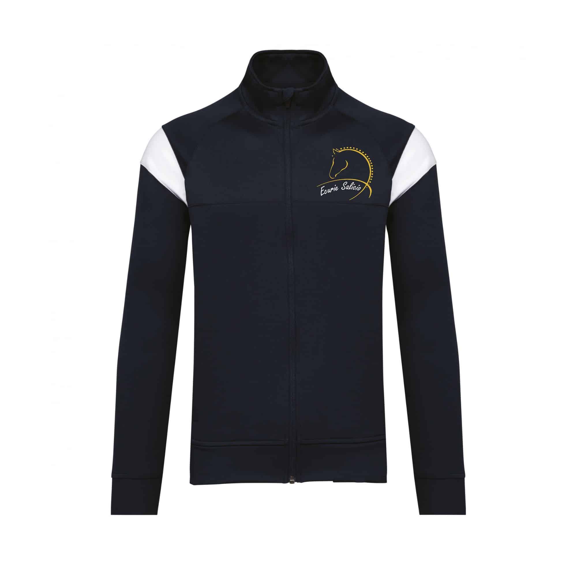 Veste de survêtement zippée (unisexe) - Ecurie Salicio - Navy - PA390