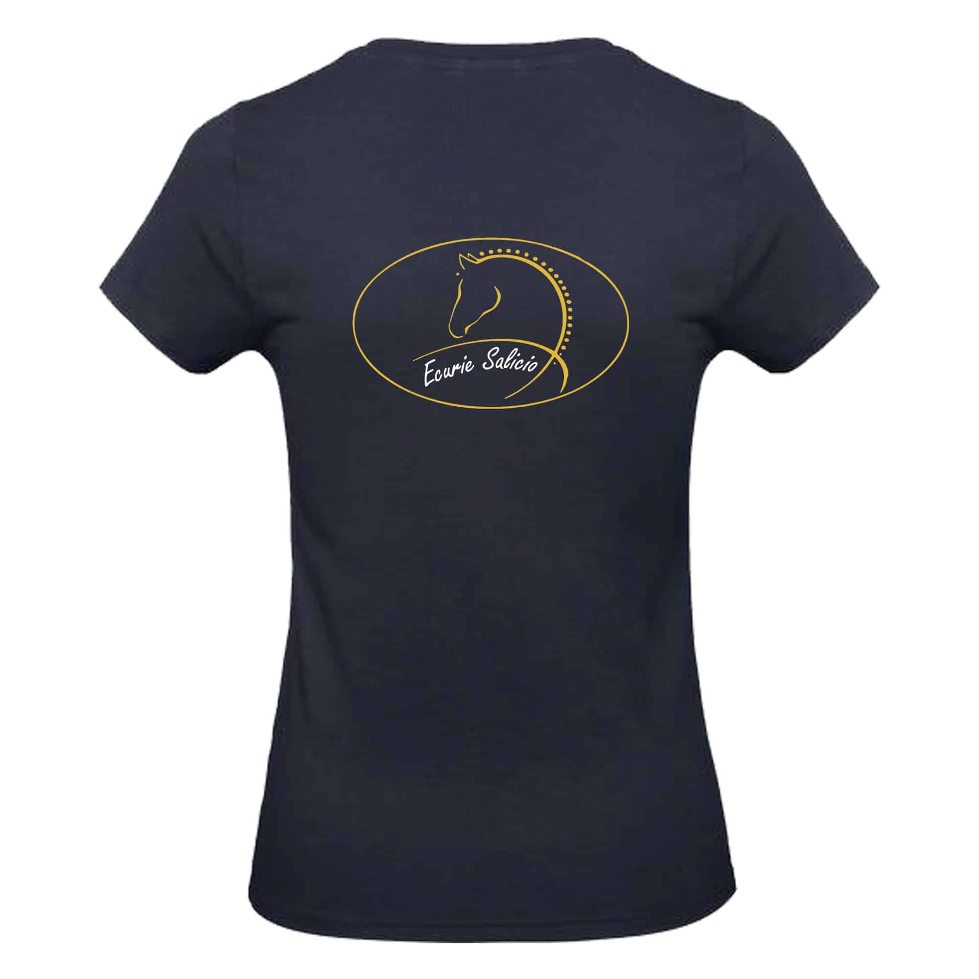 T-SHIRT (femme) - Ecurie Salicio - Navy - BC04T – Image 3