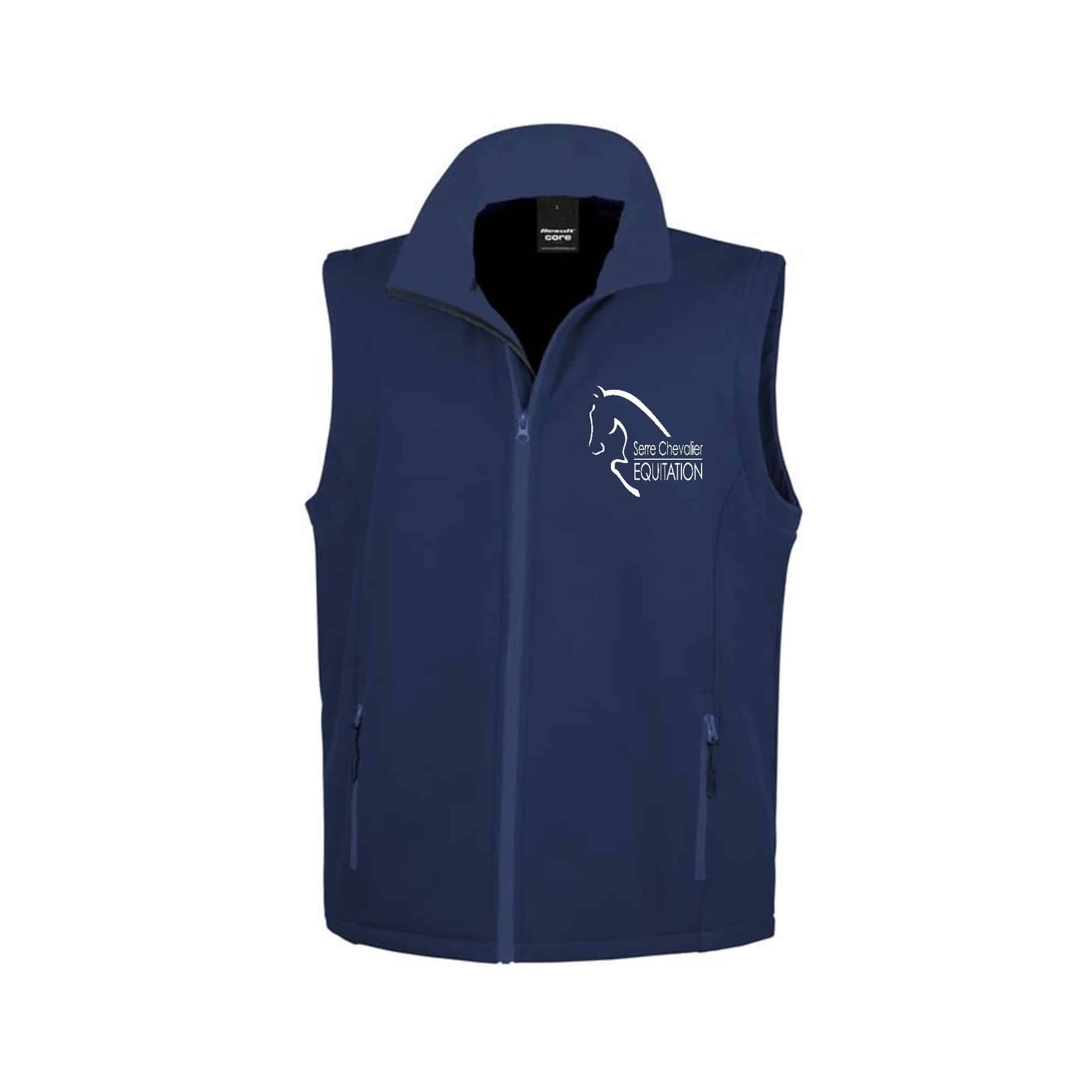SOFTSHELL SANS MANCHE (homme) – Serre chevalier equitation - Navy - RS232