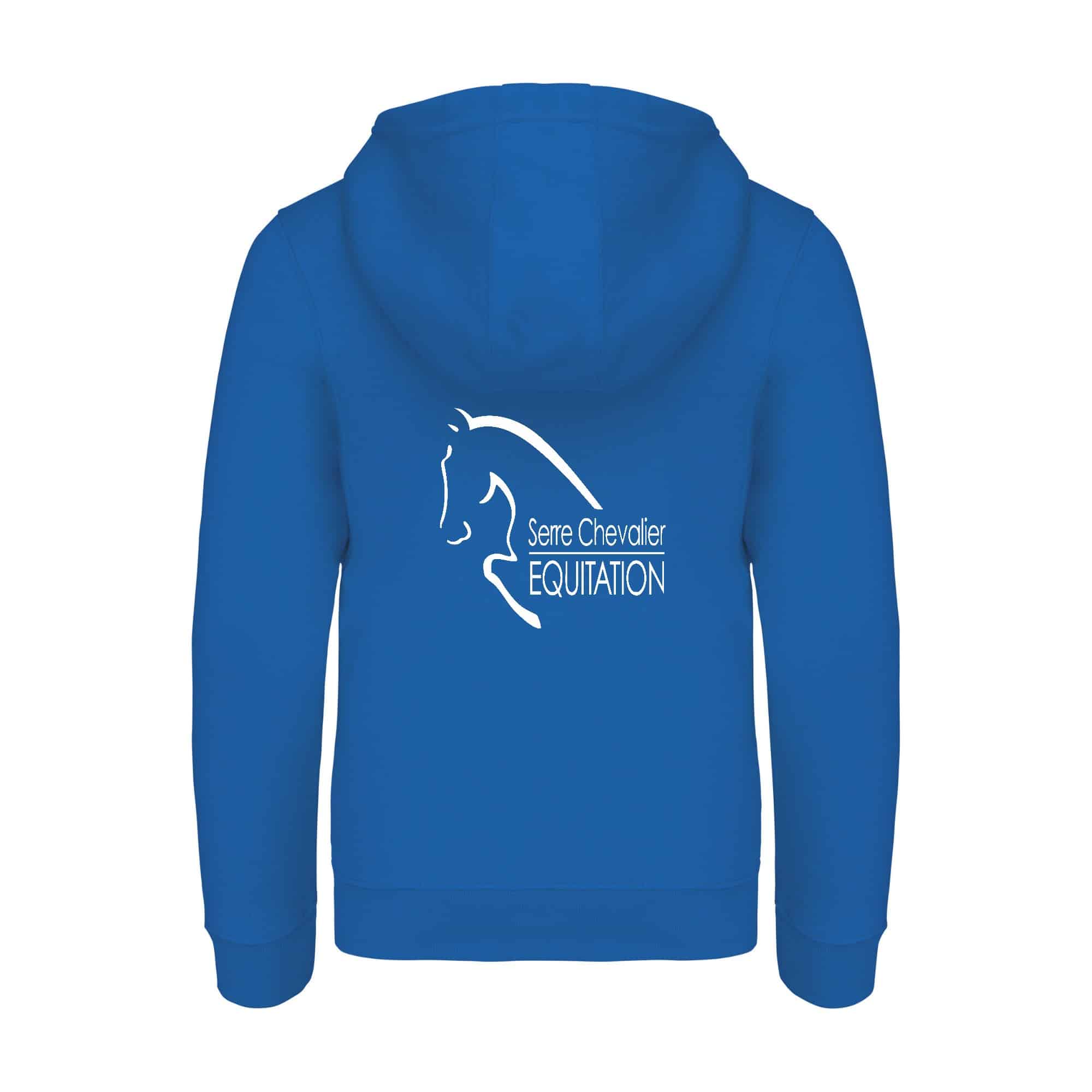 SWEAT ZIPPÉ (enfant) - Serre chevalier equitation - Bleu roi - K455 – Image 3