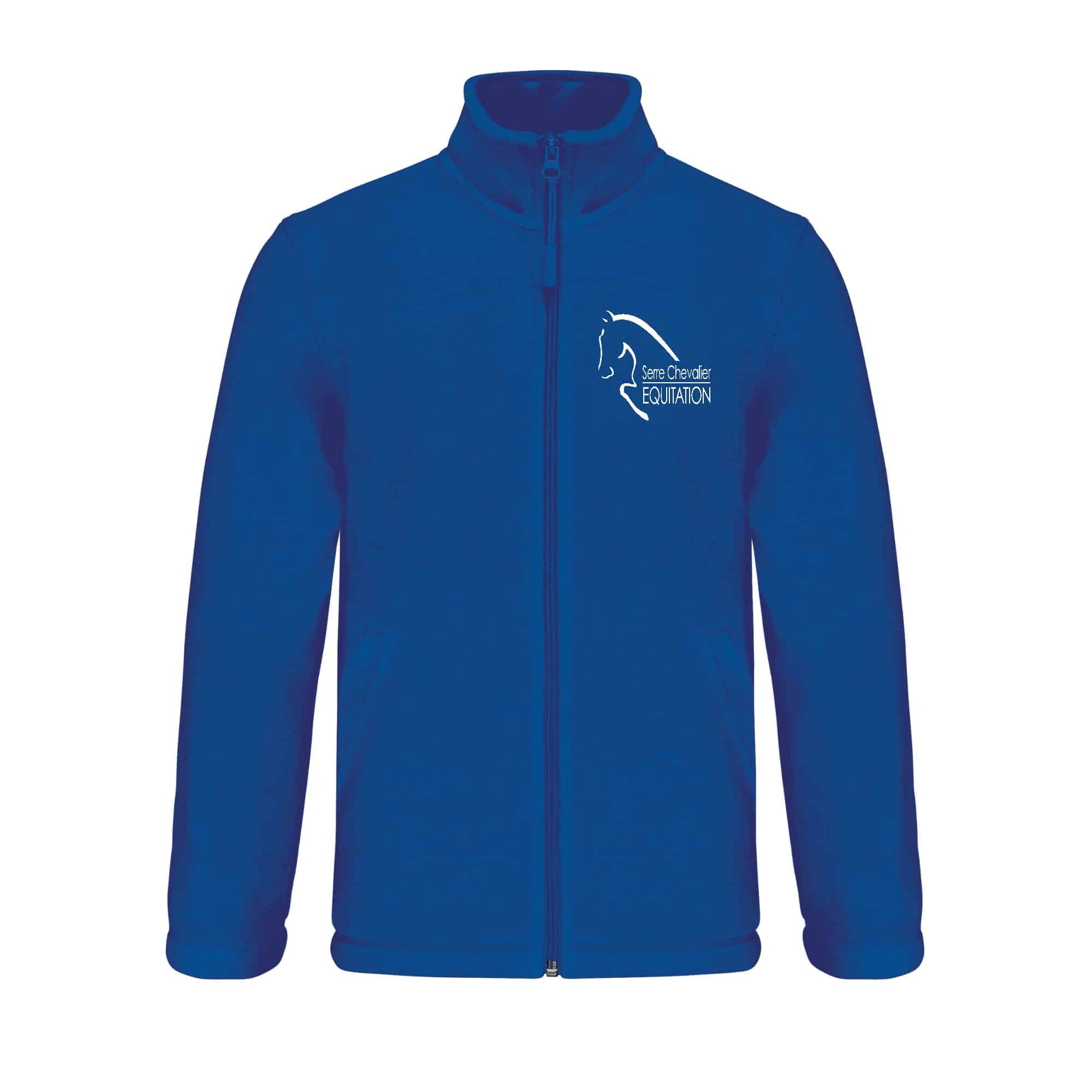 Veste micropolaire zippée (enfant) – Serre chevalier equitation - Bleu roi – K920