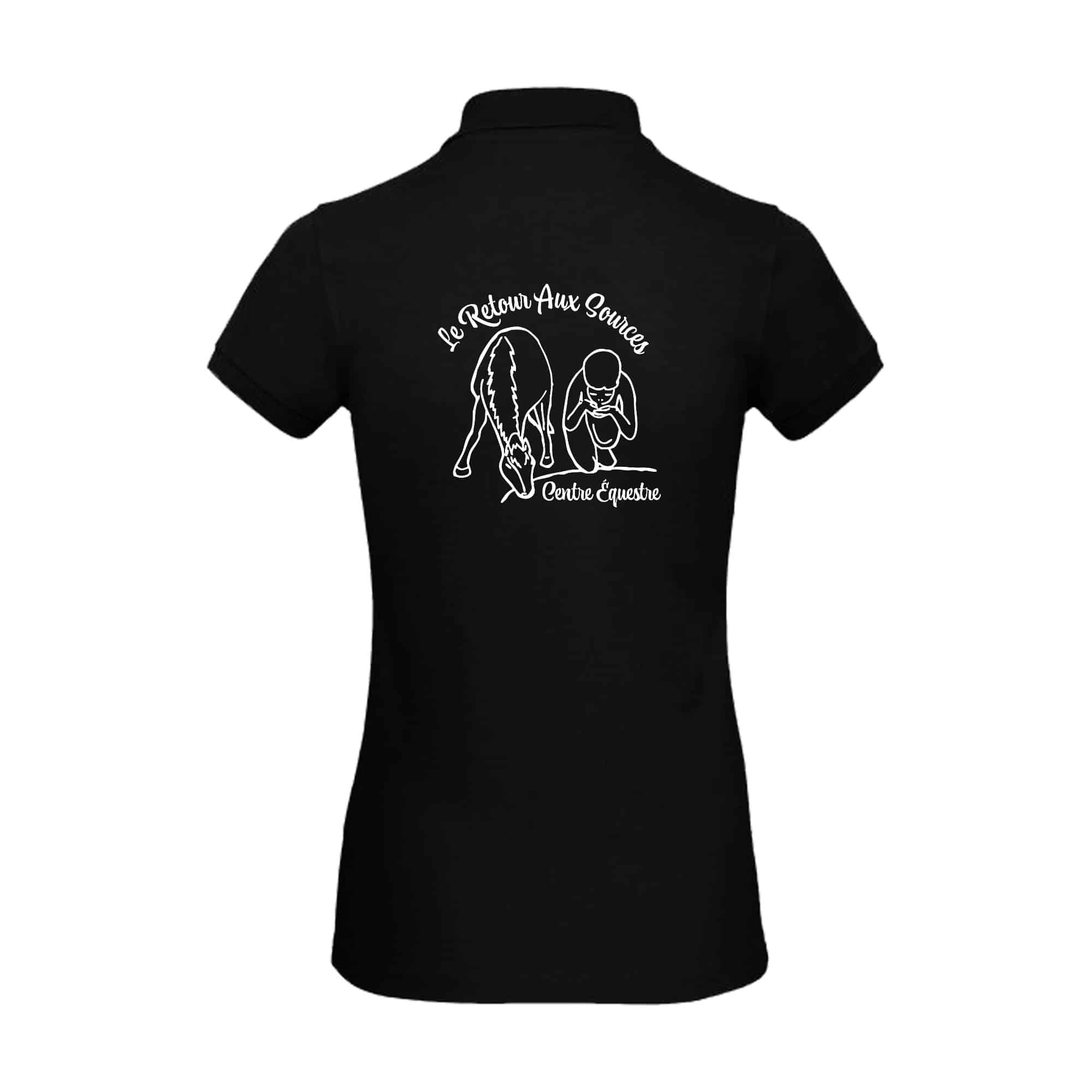 POLO (femme) - Centre équestre Le Retour Aux Sources - Noir - BCI1F – Image 3
