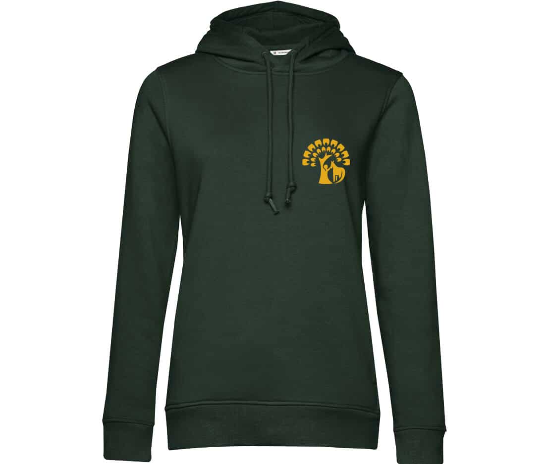 SWEAT A CAPUCHE (femme) – Les Chevaux de Brocéliande – Noir - BCW34B