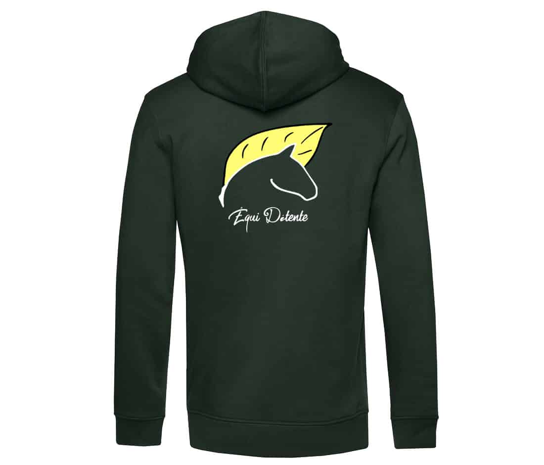 SWEAT A CAPUCHE (homme) - Equidetente - Vert Foret - BCU33B – Image 3