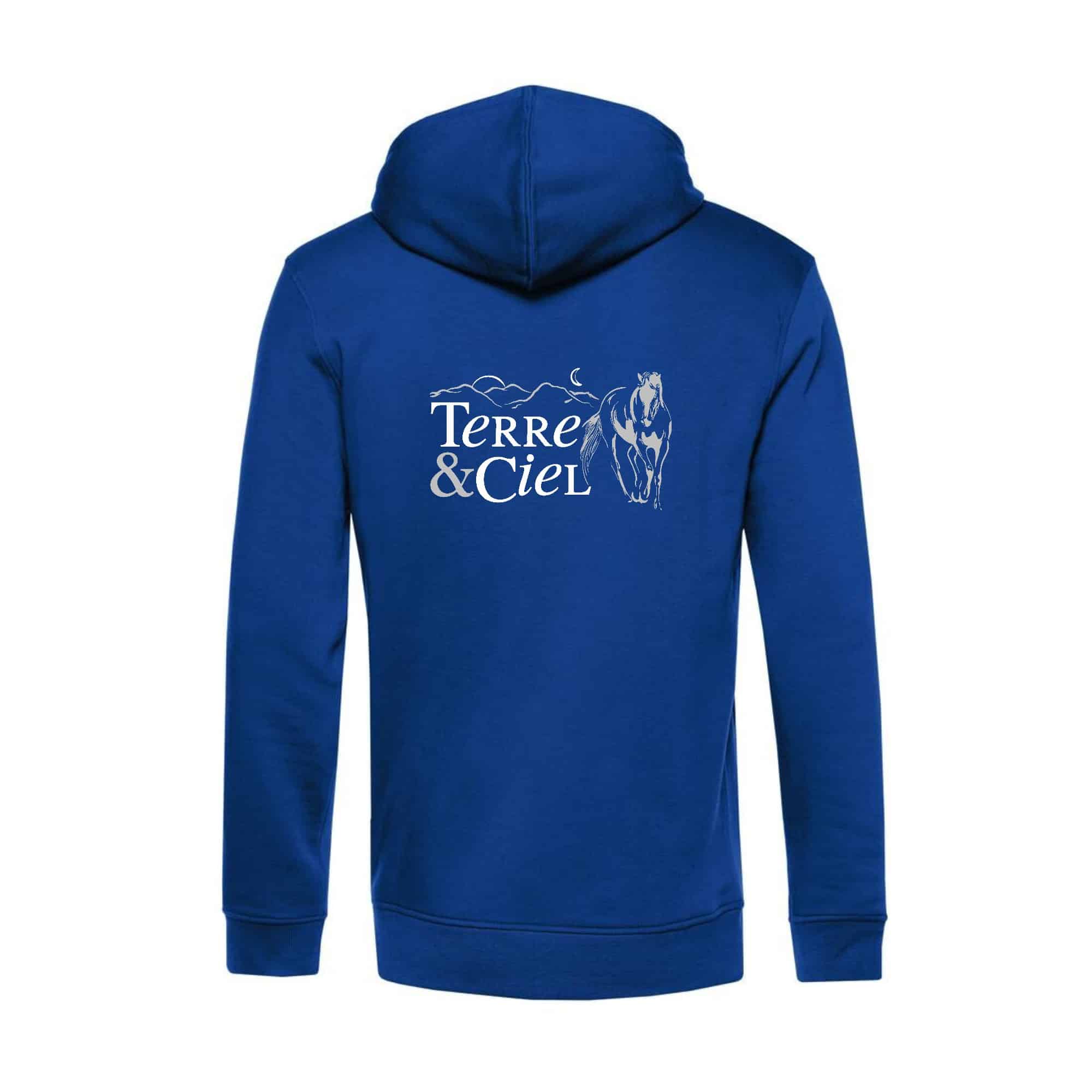 SWEAT A CAPUCHE (enfant) - Terre et Ciel - Bleu roi - K477 – Image 2