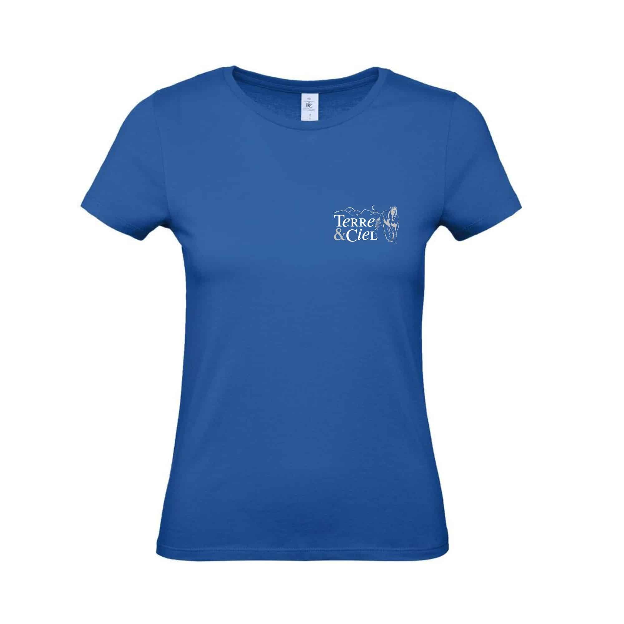 T-SHIRT (femme) - Terre et Ciel - Bleu roi - BC04T