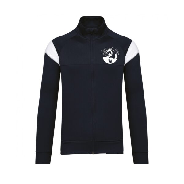 Veste de survêtement zippée (enfant) - association equi'tout'horizon - Navy - PA391