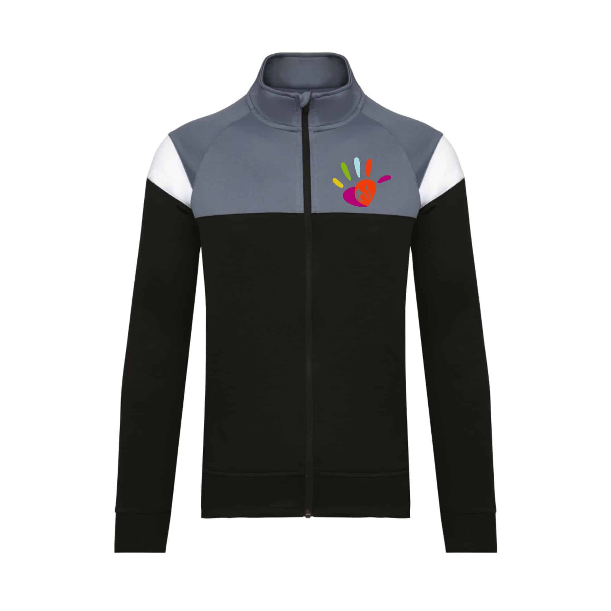 Veste de survêtement zippée (enfant) - tropagalo - Noir - PA391
