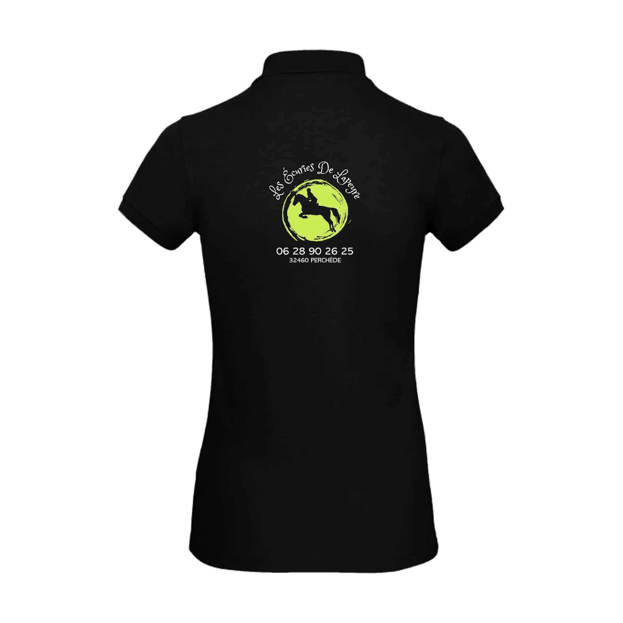 POLO (femme) - Les écuries de lapeyre - Noir - BCI1F – Image 3