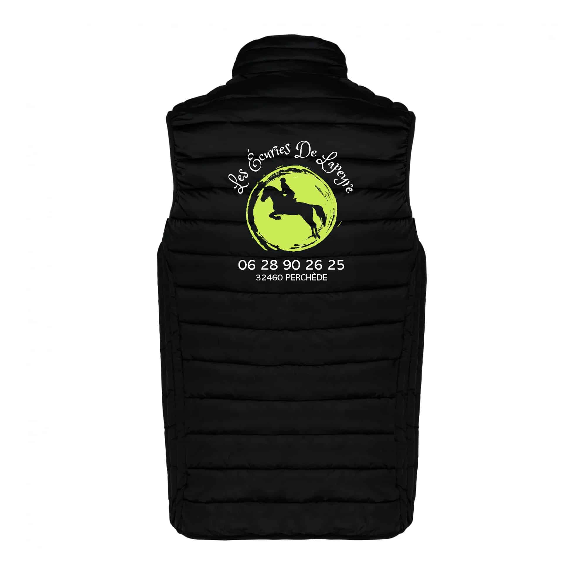 DOUDOUNE SANS MANCHES (homme) - Les écuries de lapeyre – Noir - K6113 – Image 3