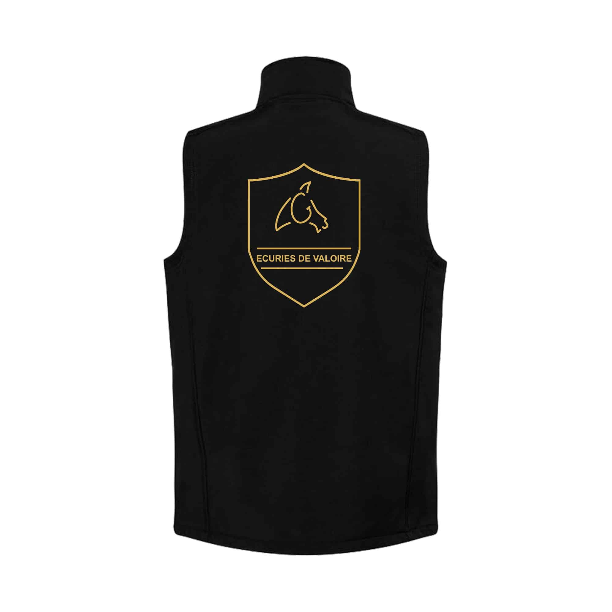 SOFTSHELL SANS MANCHE (femme) – Les écuries de valoire - Noir - R232F – Image 2