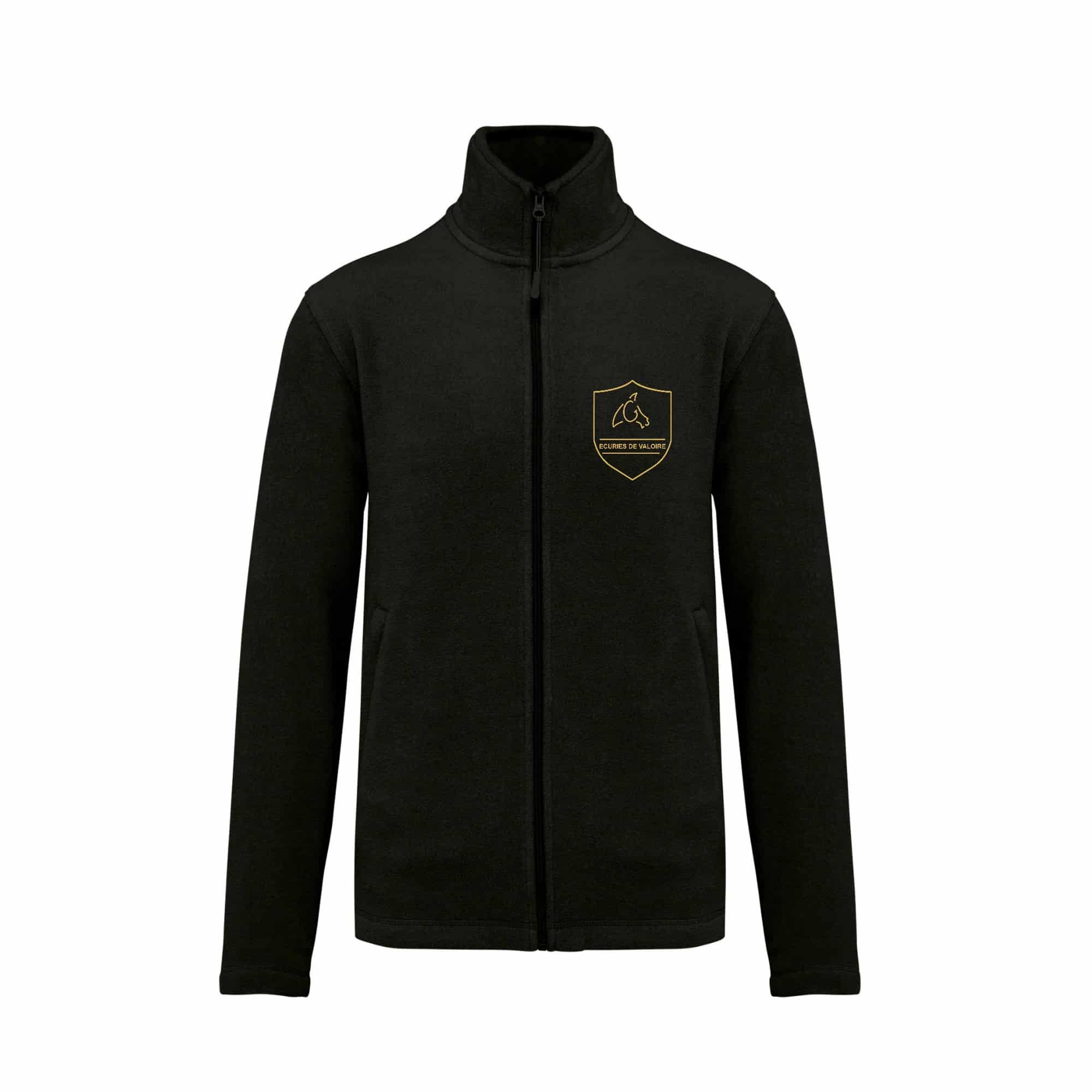 Veste micropolaire zippée (femme) – Les écuries de valoire - Noir – K907