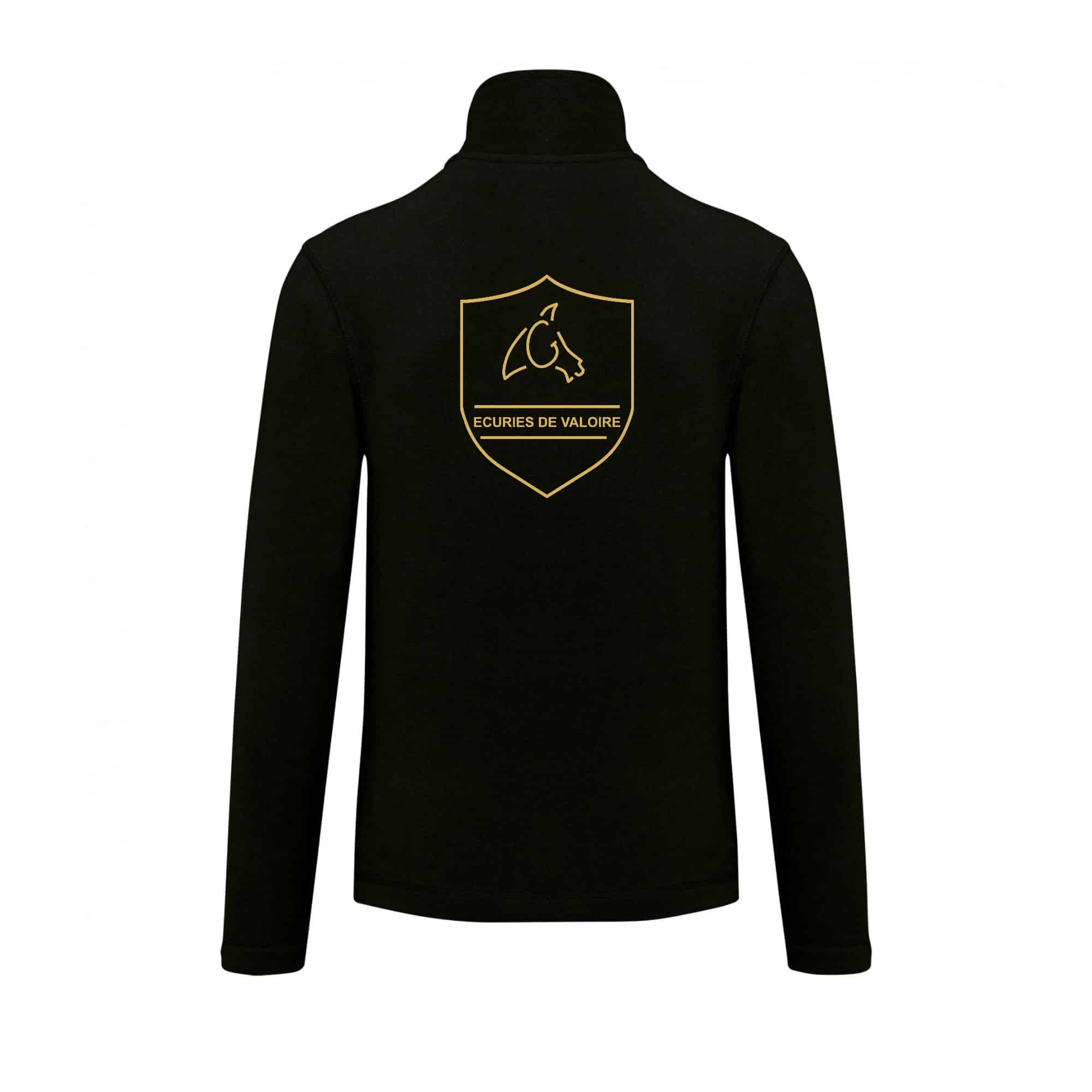 Veste micropolaire zippée (femme) – Les écuries de valoire - Noir – K907 – Image 3