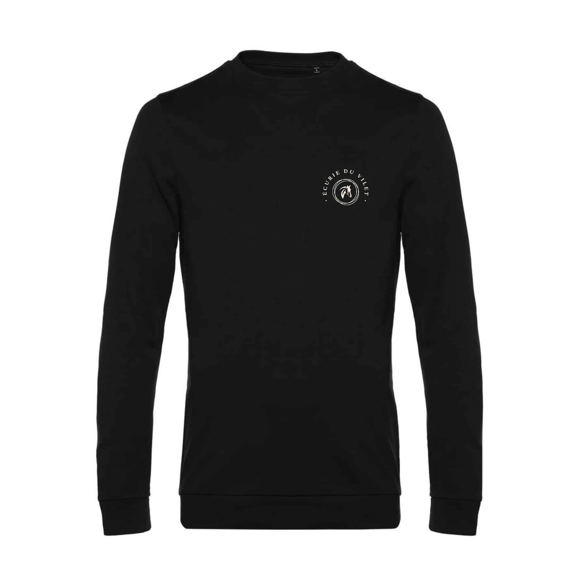 SWEAT COL ROND (enfant) - Écurie du Vilet - Noir - ID332K