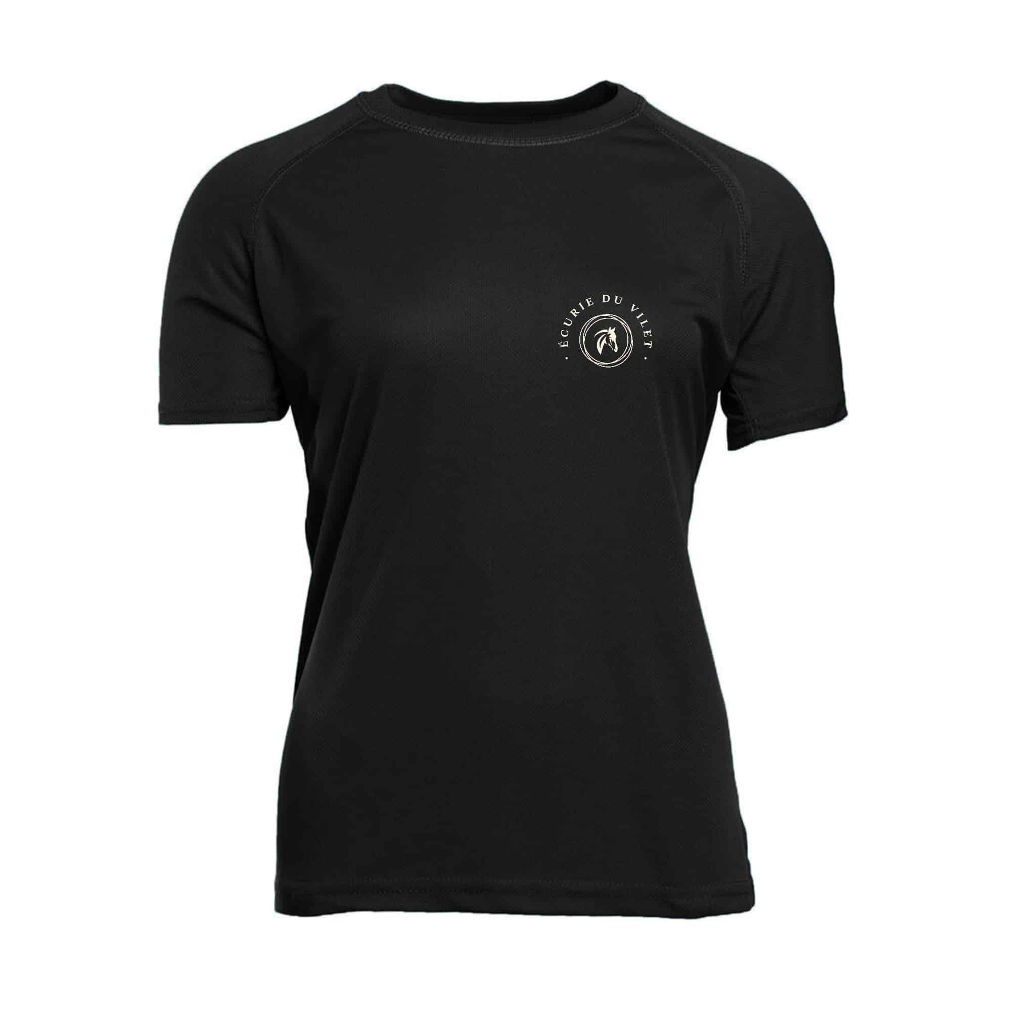T-Shirt respirant (femme) - Écurie du Vilet - Noir - PK141