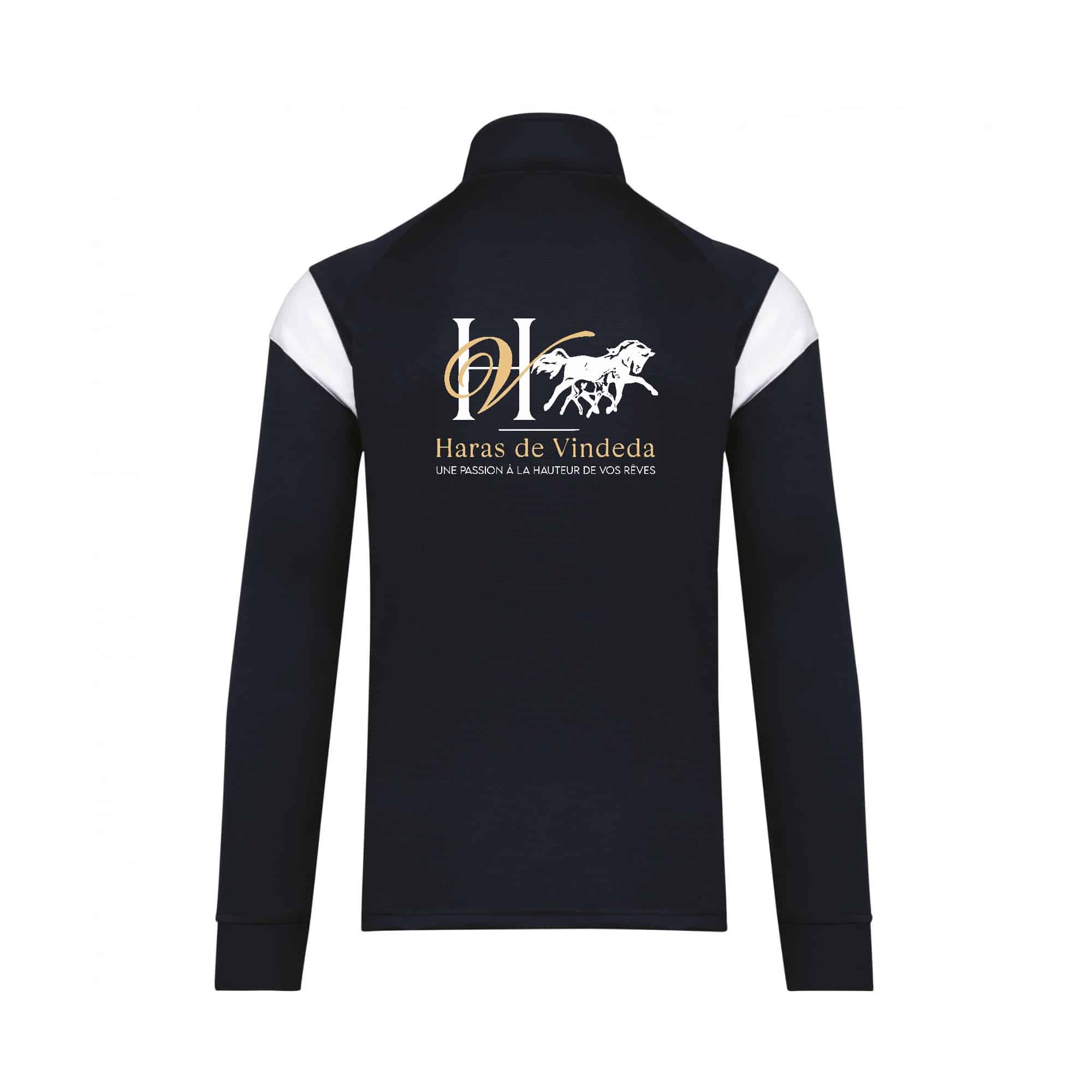 Veste de survêtement zippée (enfant) - haras de vindeda - Navy - PA391 – Image 2