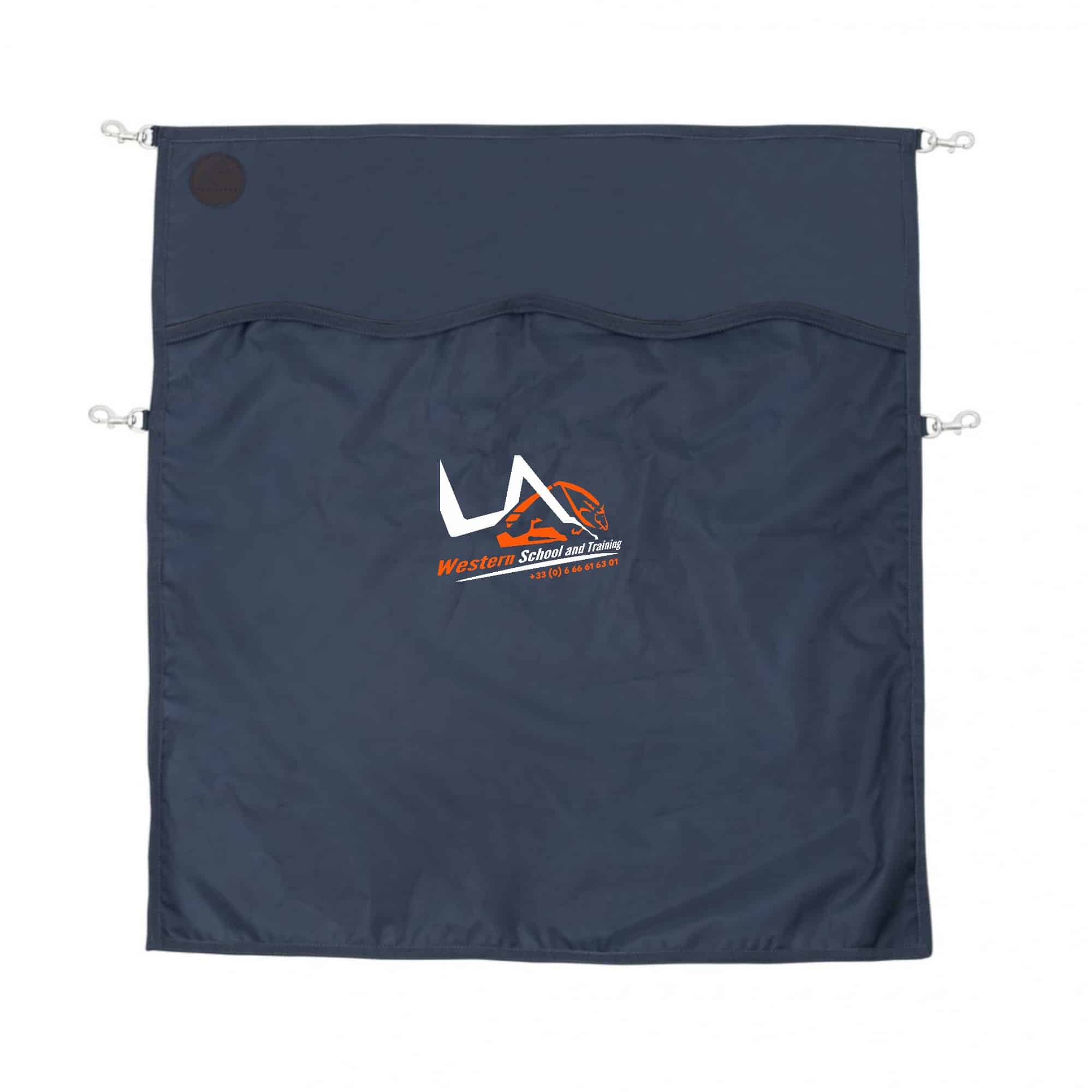 Rideau ou porte de box EQUITHÈME Premium - LA WESTERN SCHOOL - Navy - RP001 – Image 2