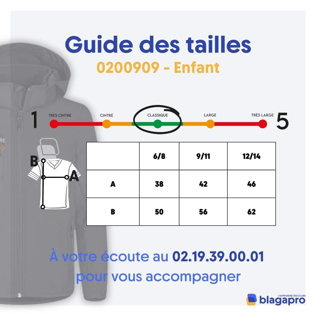 SOFTSHELL "Classic" (enfant) - club nautique de chatelaillon plage - Bleu Roi - 0200909 – Image 2