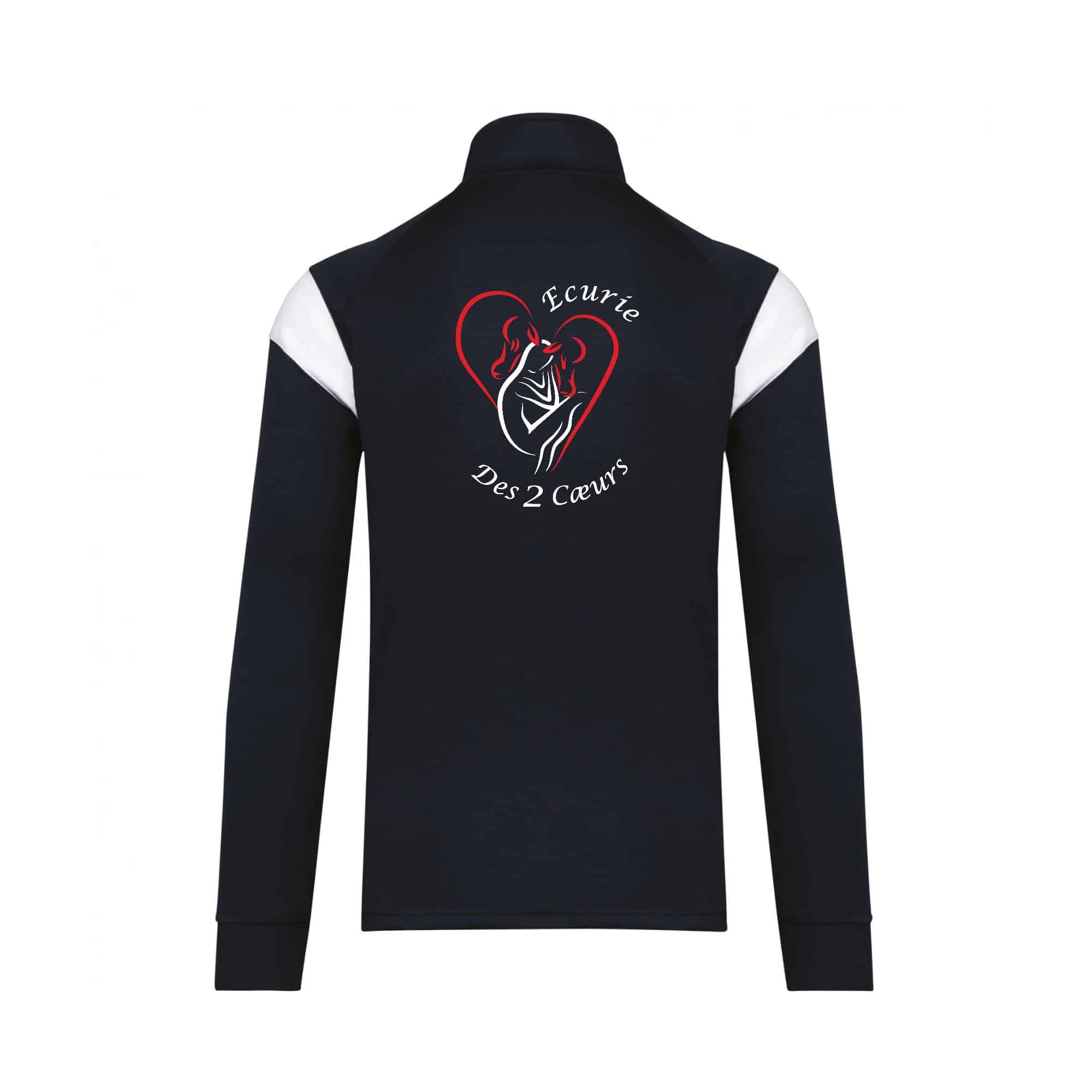 Veste de survêtement zippée (enfant) - Cavaliers des 2 coeurs - Navy - PA391 – Image 2