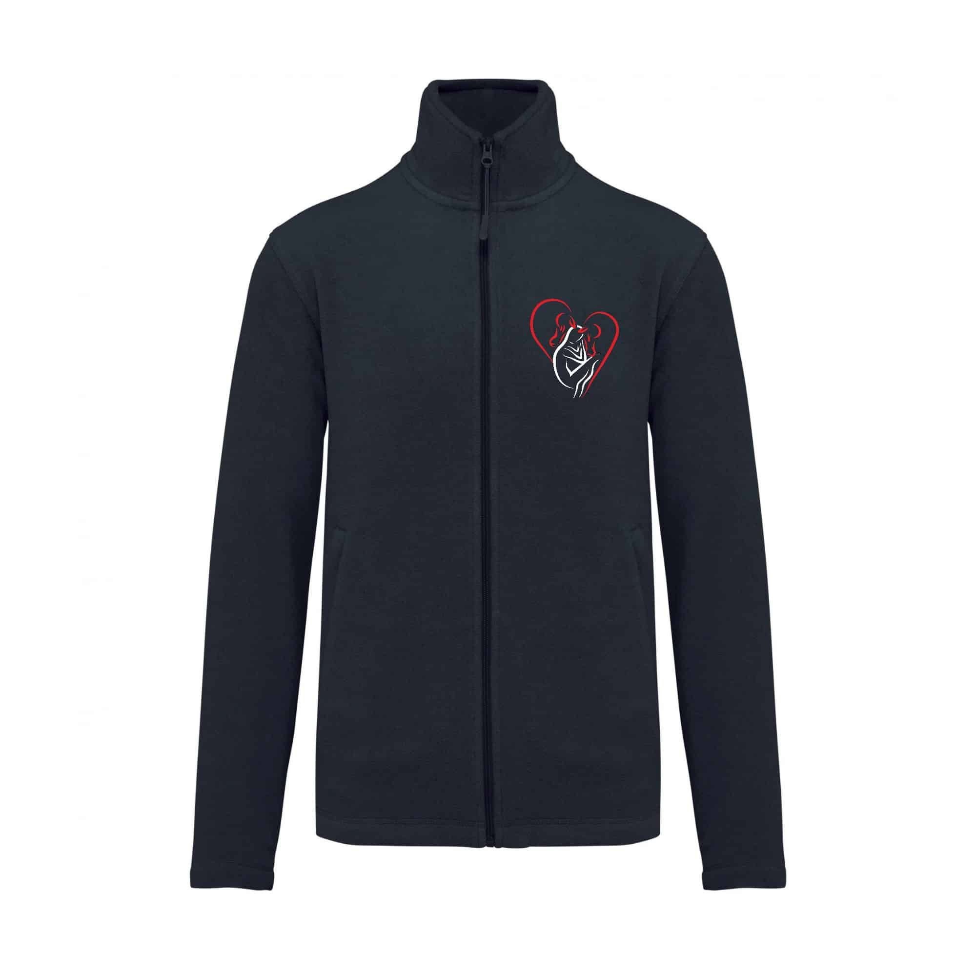 Veste micropolaire zippée (femme) – Cavaliers des 2 coeurs - Navy – K907