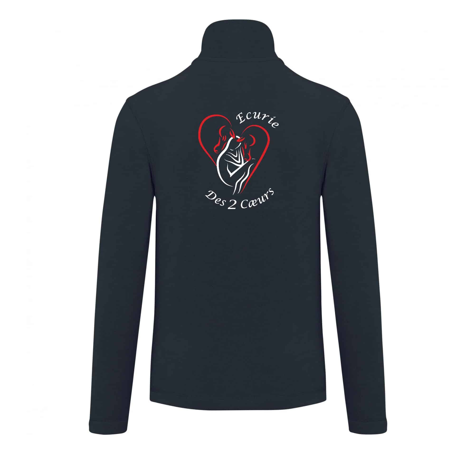 Veste micropolaire zippée (femme) – Cavaliers des 2 coeurs - Navy – K907 – Image 3