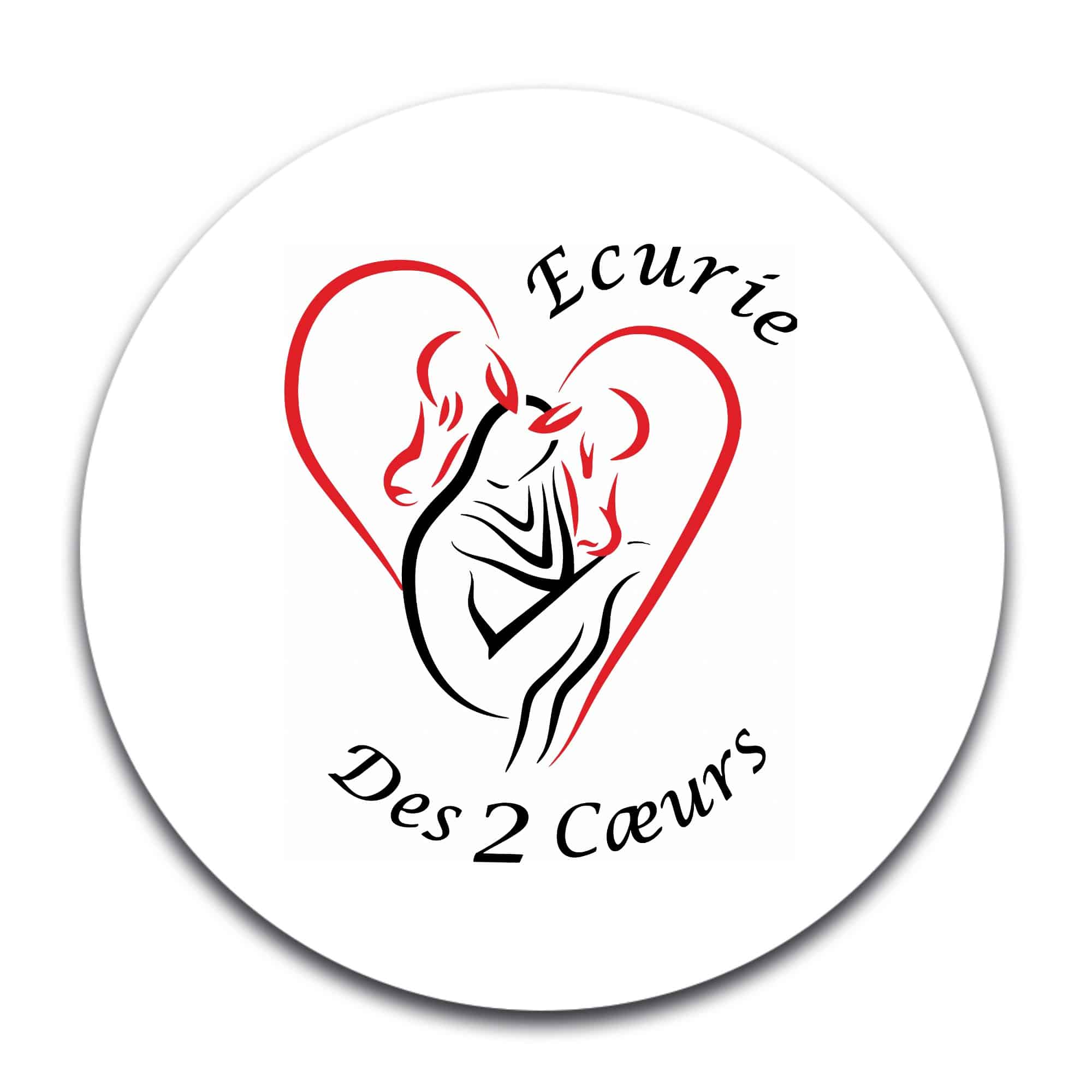 STICKER ROND - Cavaliers des 2 coeurs - STI001