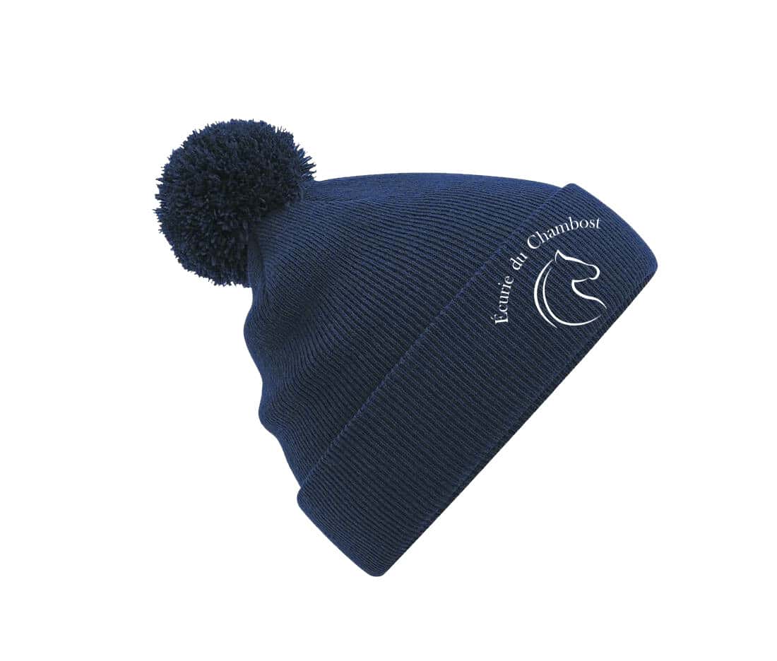 BONNET AVEC POMPOM - Écurie du Chambost - Navy - BF426