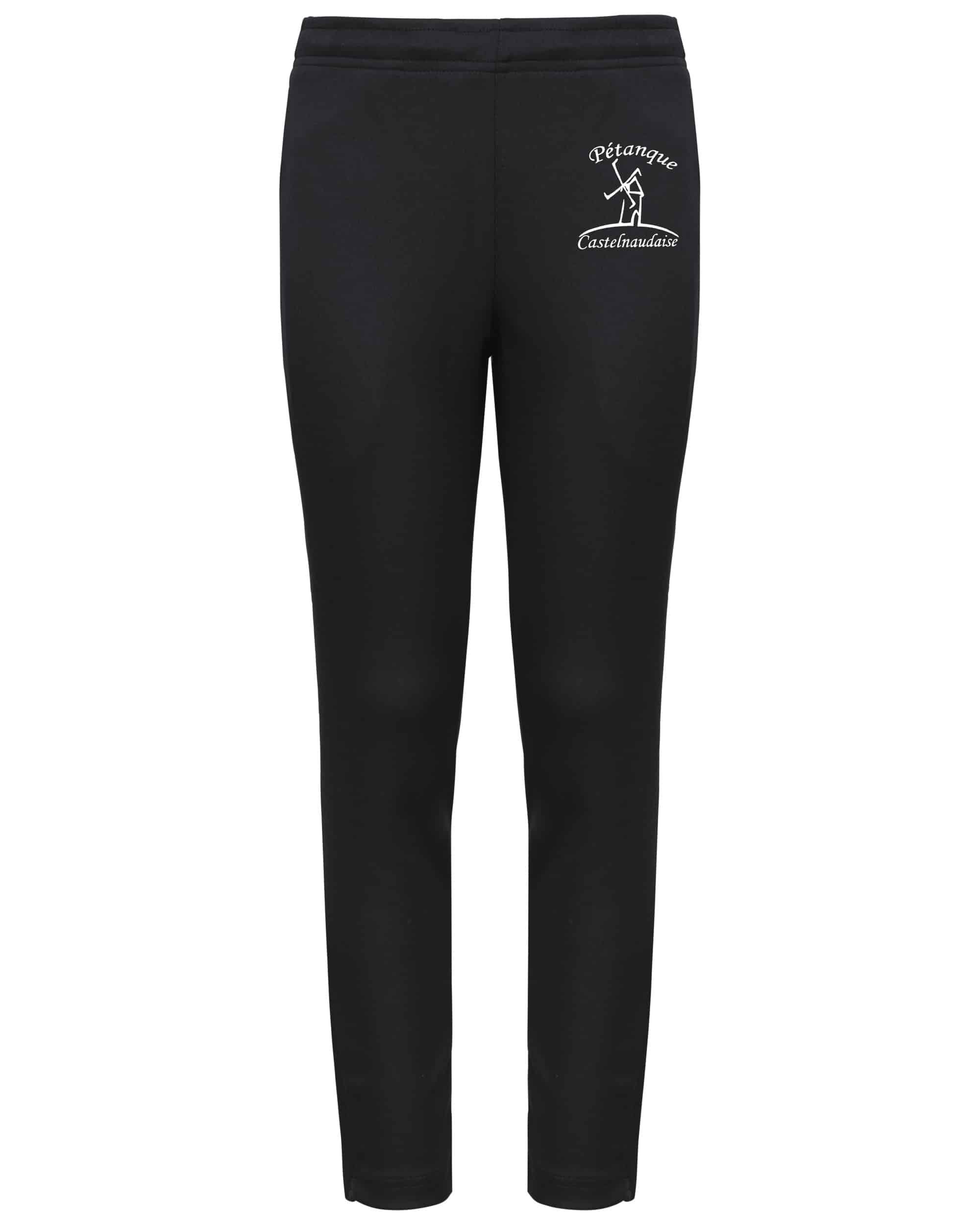 Pantalon de survêtement (enfant) - Pétanque castelnaudaise - Noir - PA1041