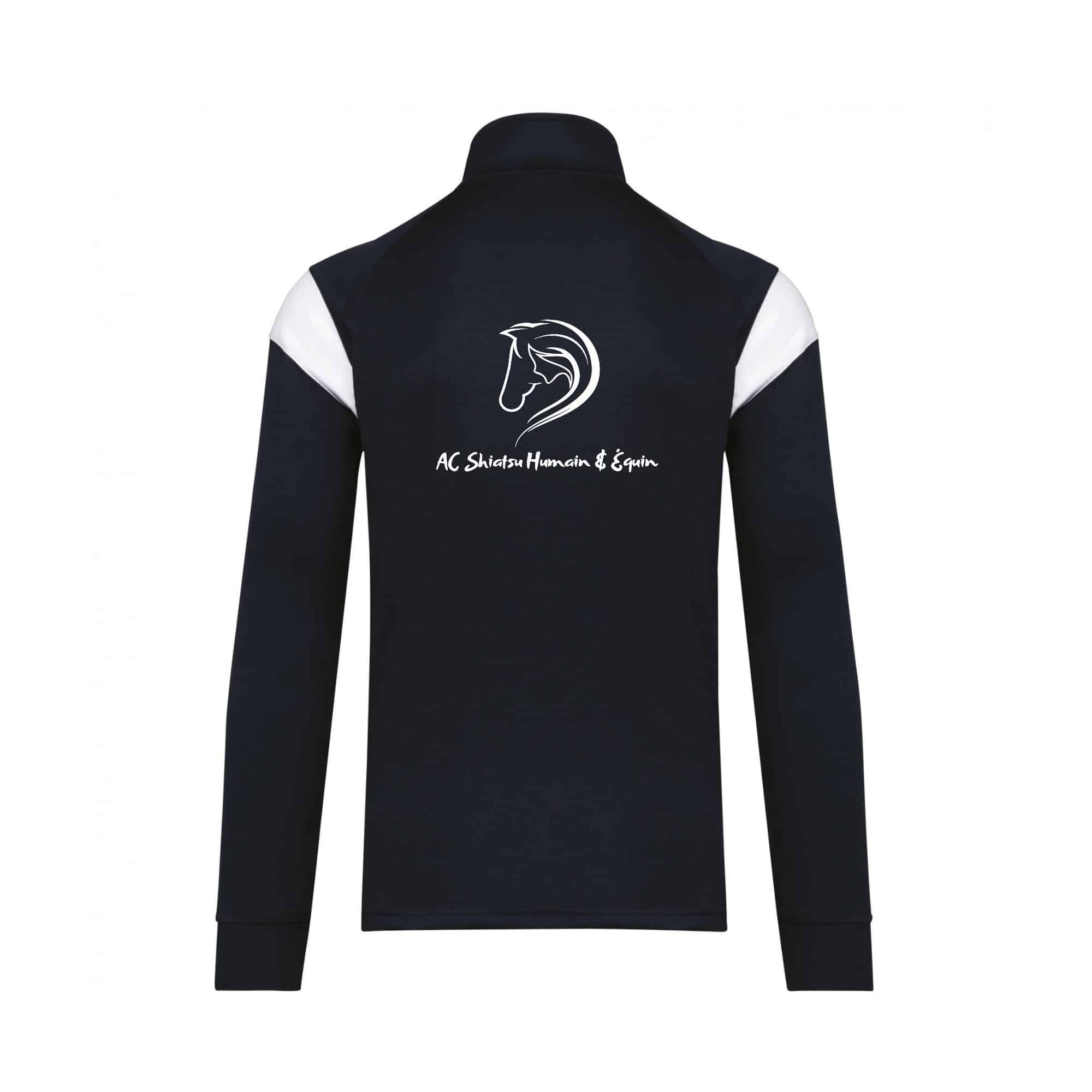 Veste de survêtement zippée (unisexe) - AC SHIATSU HUMAIN & ÉQUIN - Navy - PA390 – Image 3