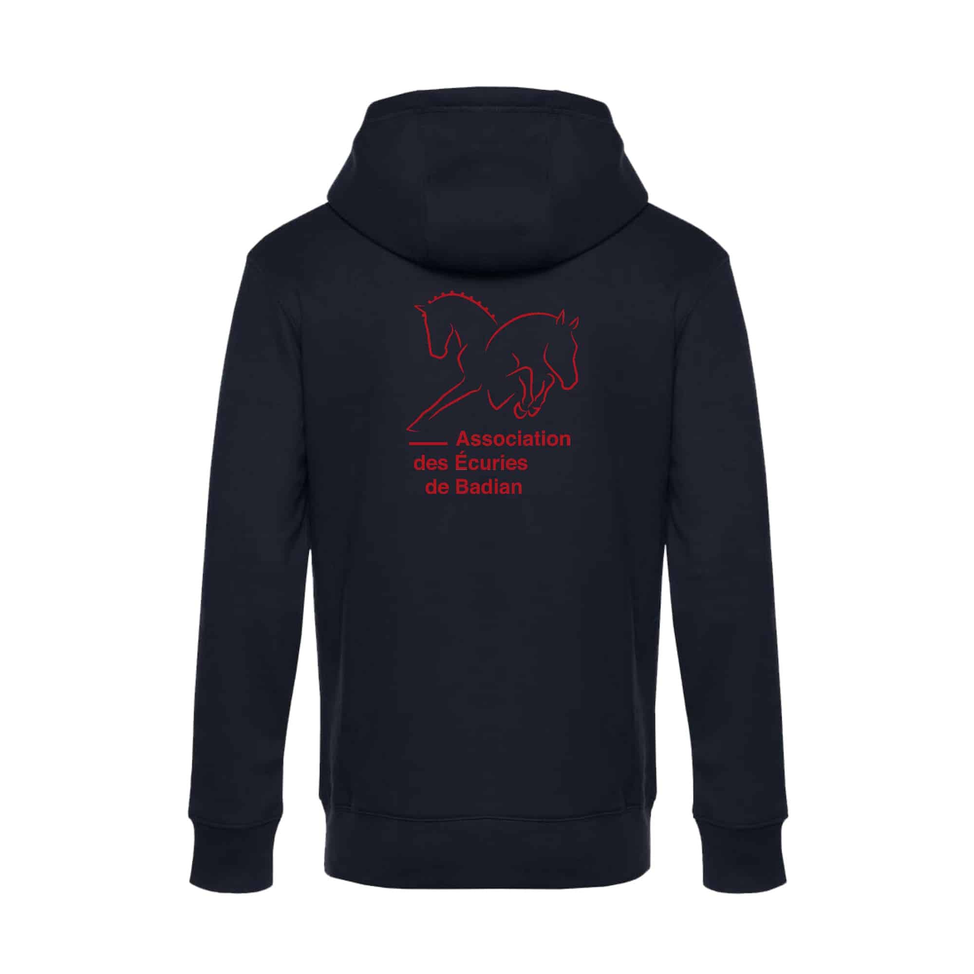 SWEAT ZIPPÉ (enfant) - Association des écuries de Badian - Navy - K455 – Image 3