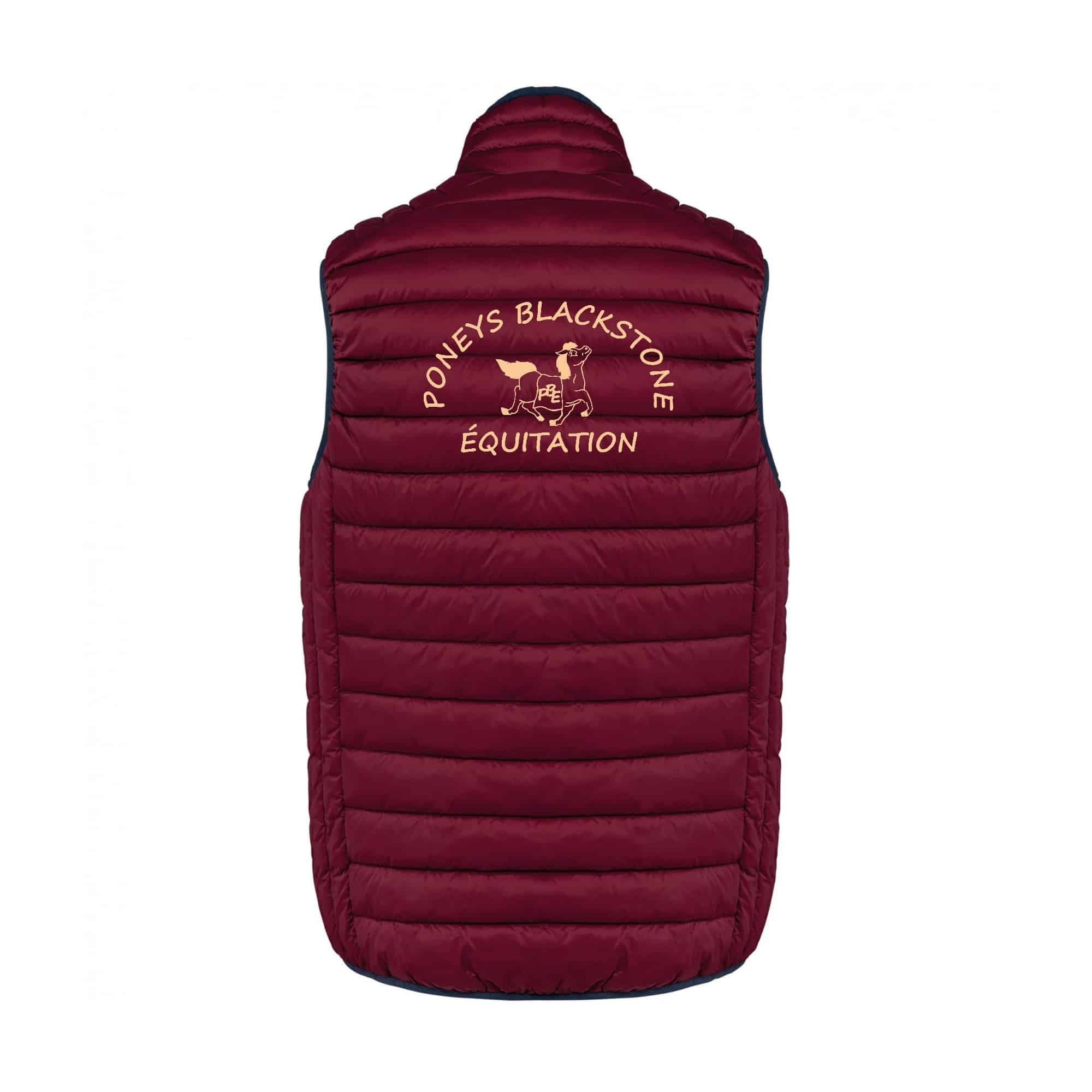 DOUDOUNE SANS MANCHES (homme) - poneys blackstone équitation - Bordeaux - K6113 – Image 3