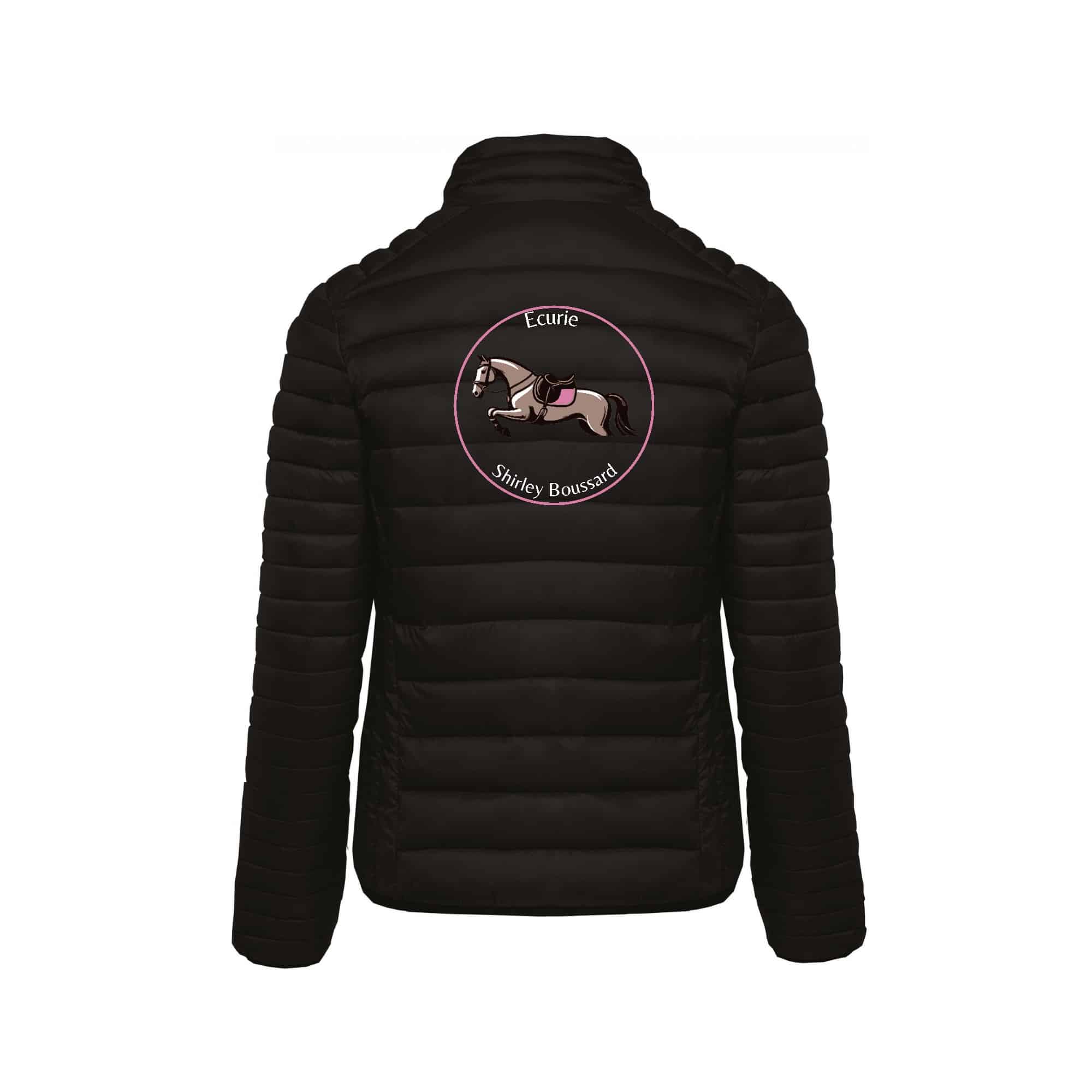 DOUDOUNE AVEC MANCHES (femme) - Ecurie Shirley Boussard - Noir - K6121 – Image 3