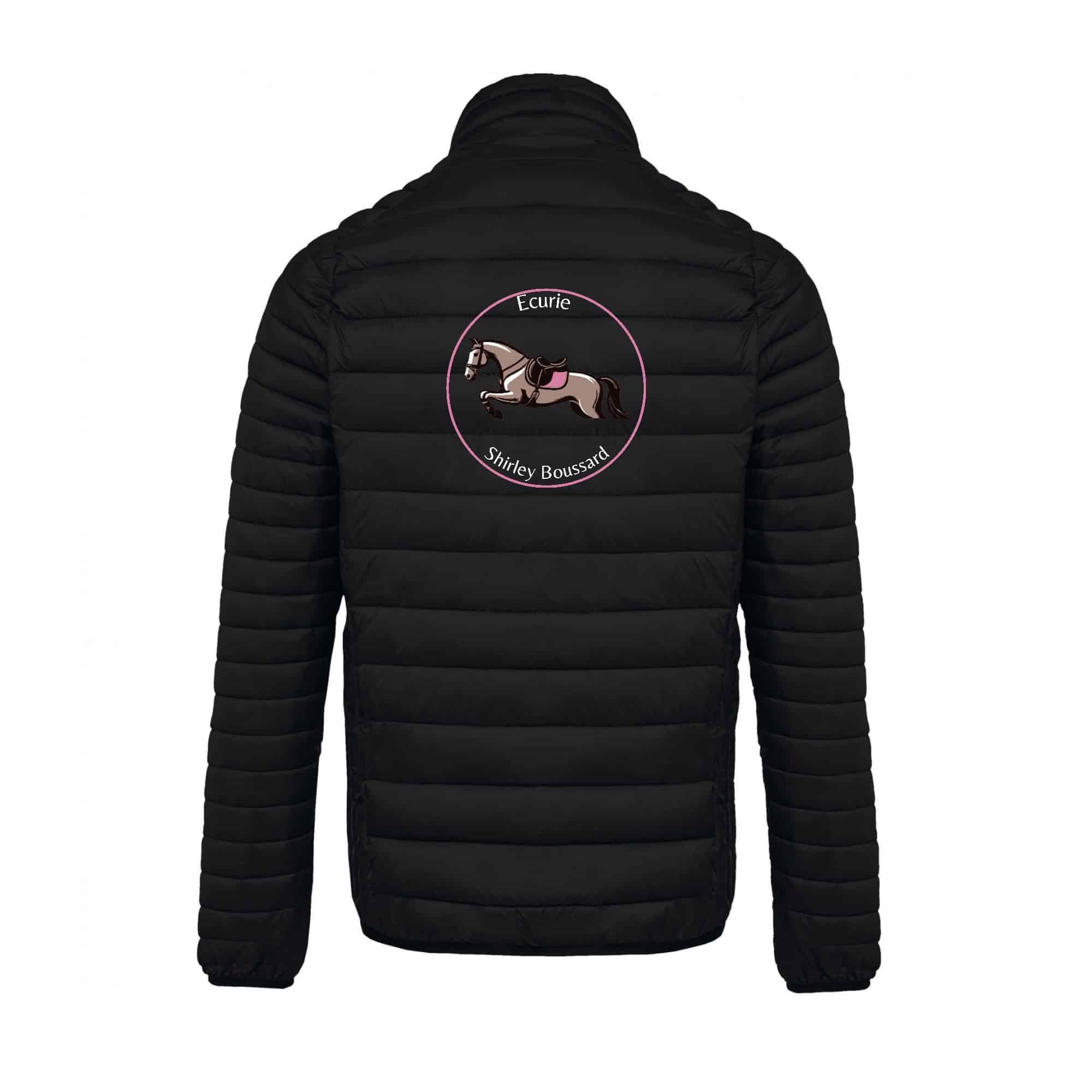 DOUDOUNE AVEC MANCHES (homme) - Ecurie Shirley Boussard - Noir - K6120 – Image 3